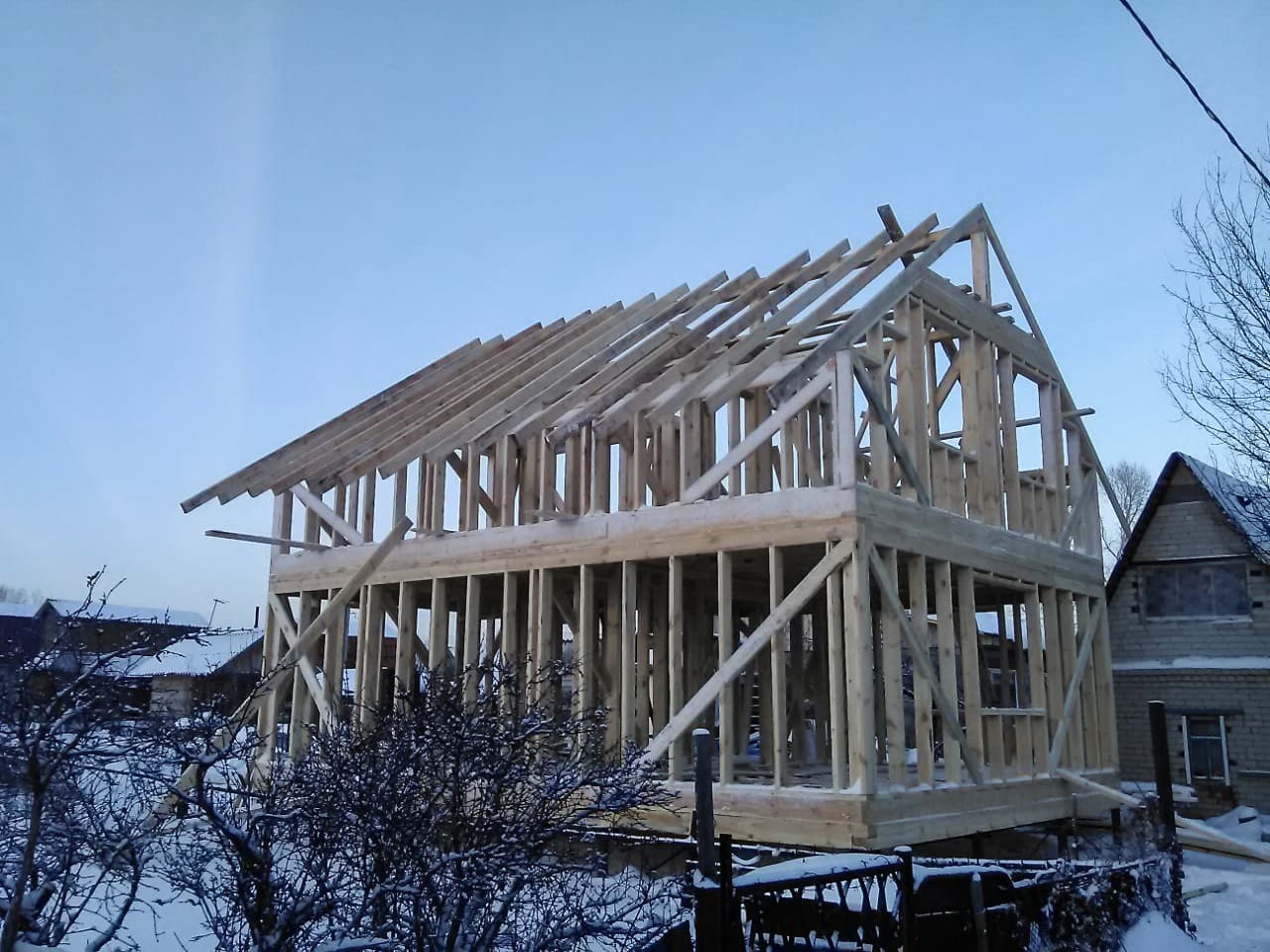 Ход строительства Каркасный дом в ипотеку в п.Южный, г.Барнаул