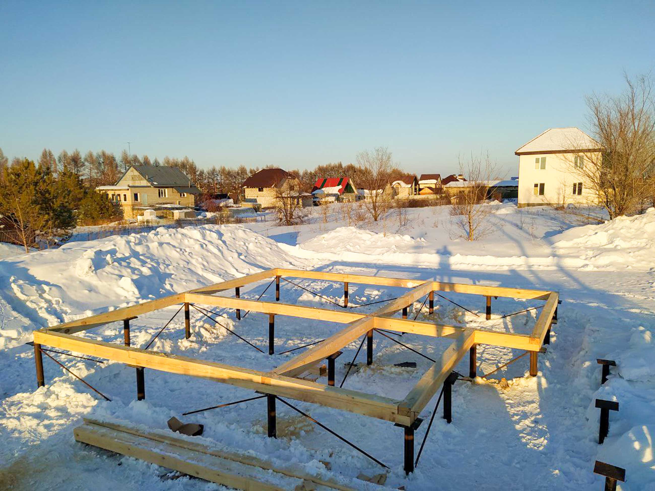 Ход строительства Строительство каркасного дома в ДНТ "Сибирь", г.Новоалтайск