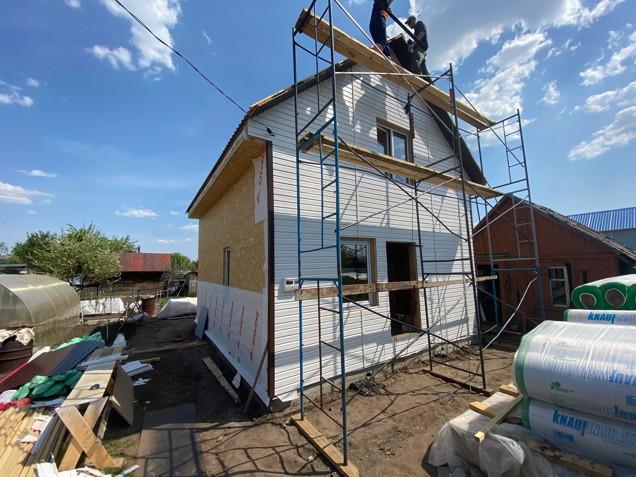 Ход строительства Каркасный дом в г.Барнауле, СНТ Ракета