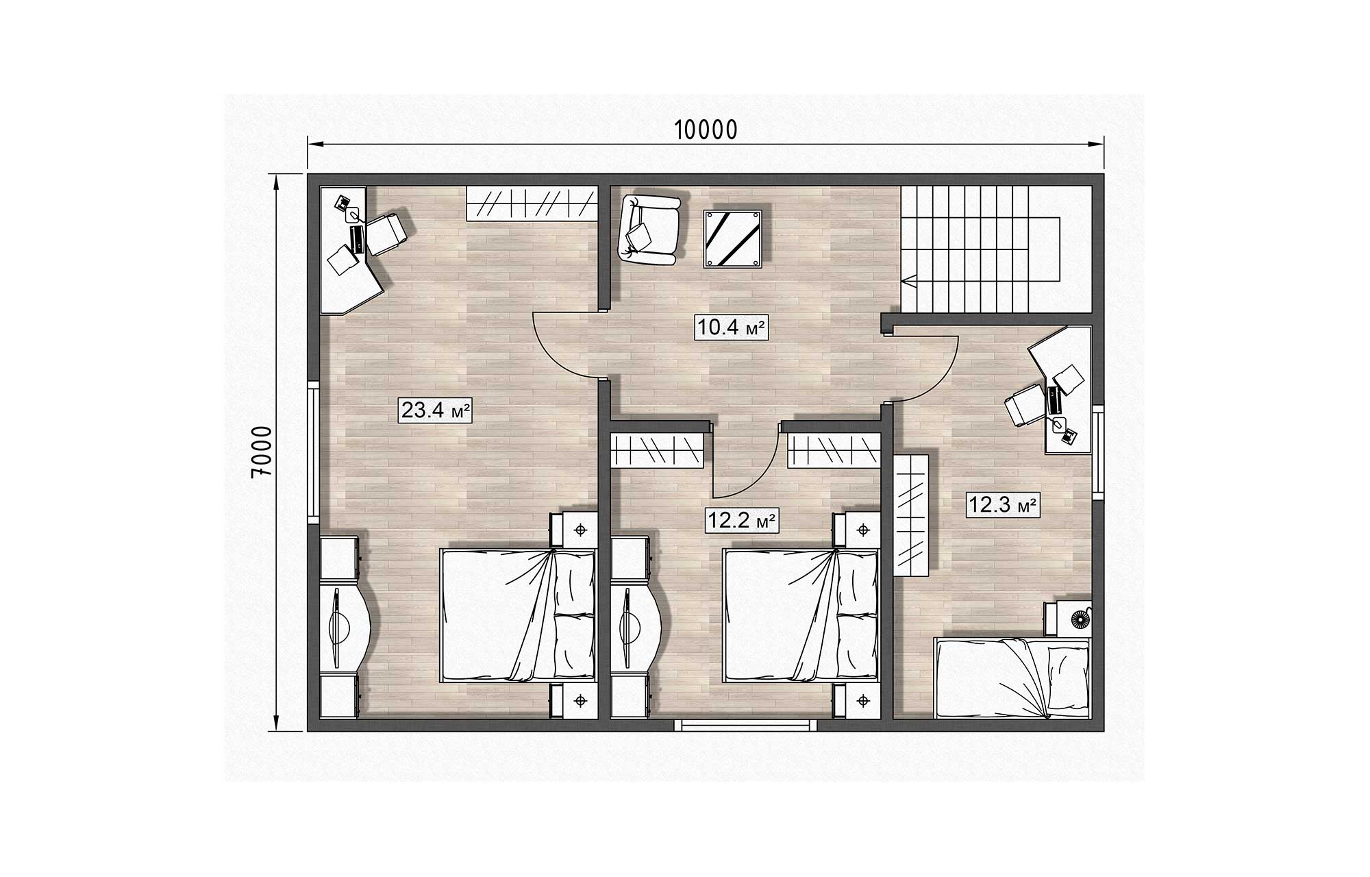 План дома Каркасный дом «Ален»