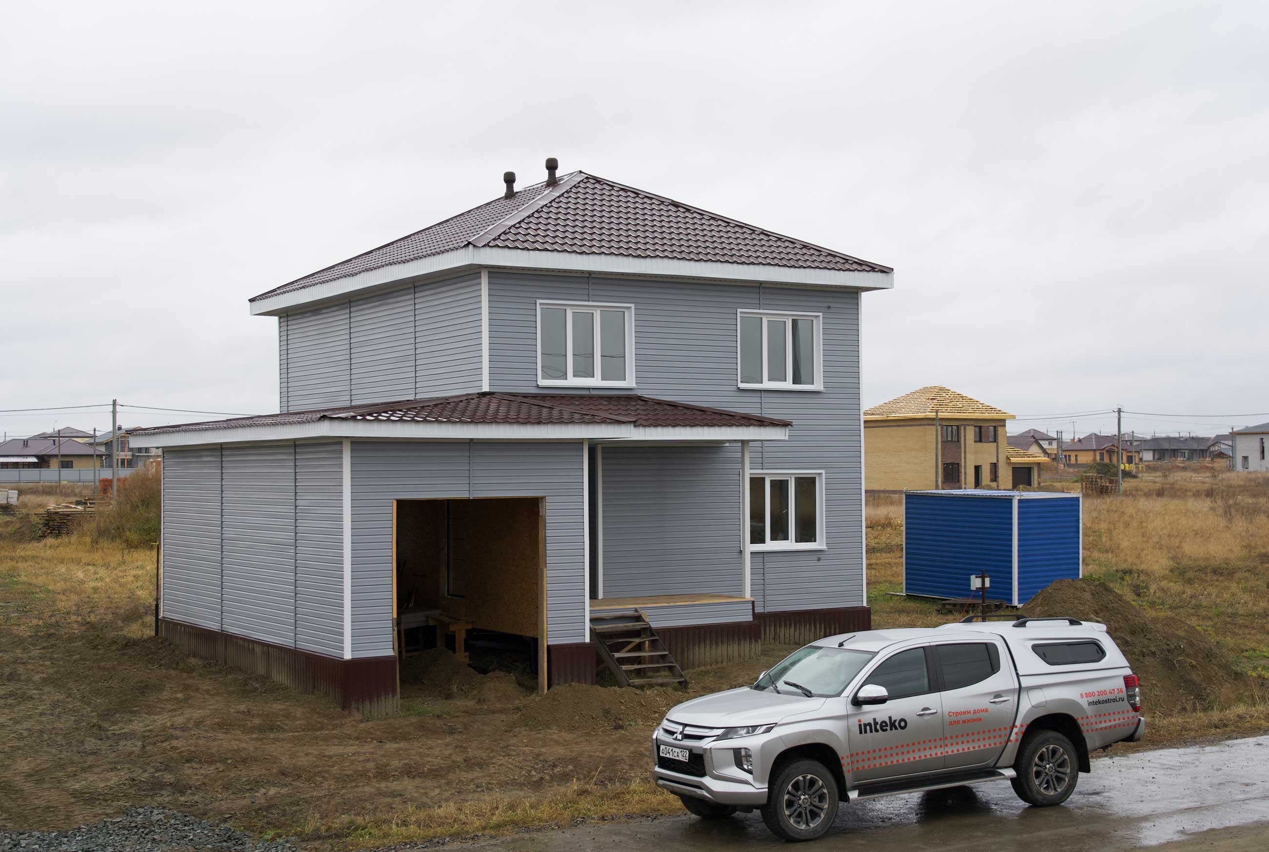 Ход строительства Каркасный дом с гаражом в с.Санниково