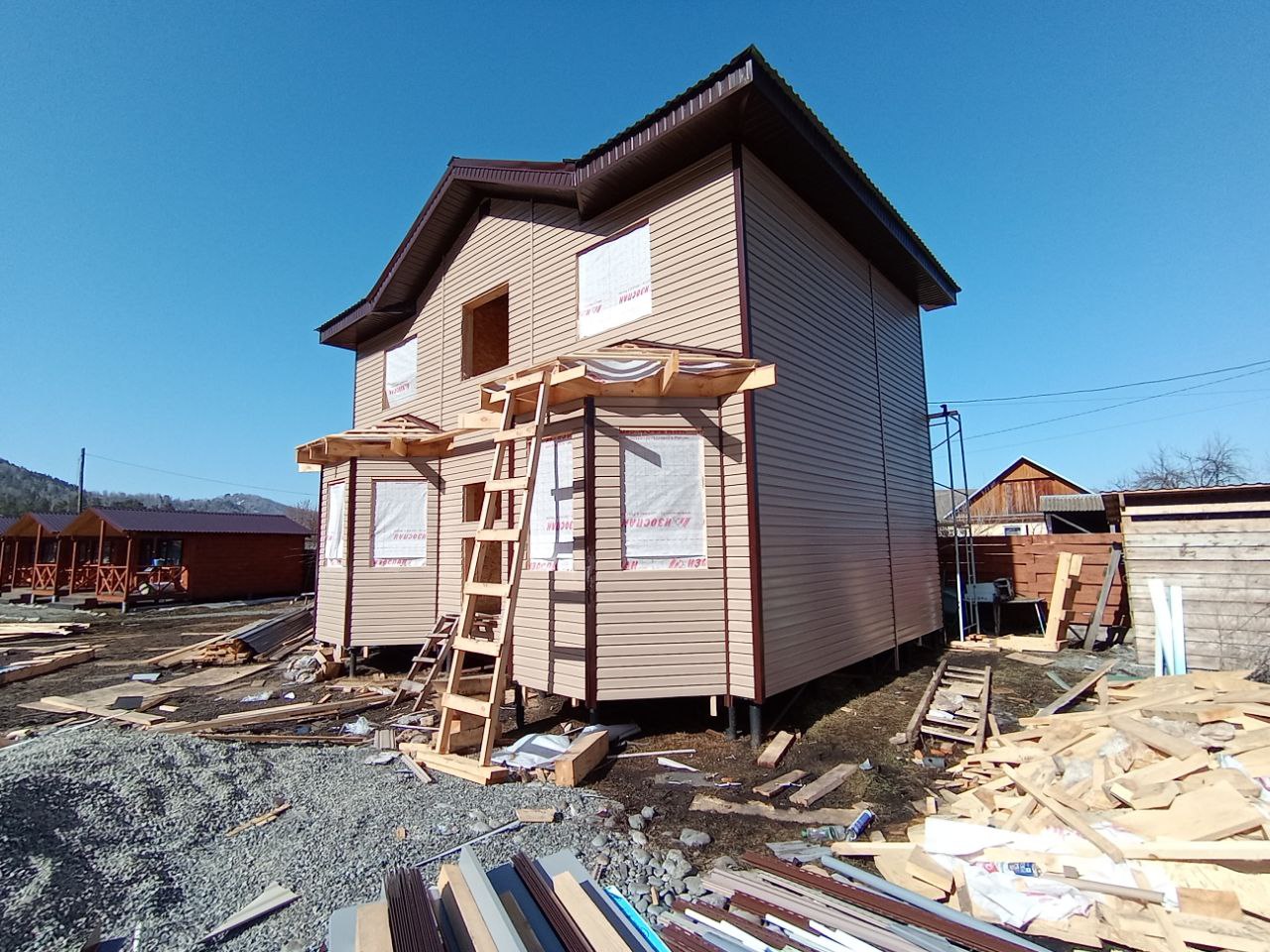 Ход строительства Строительство каркасного дома в ипотеку в с.Соузга Республики Алтай