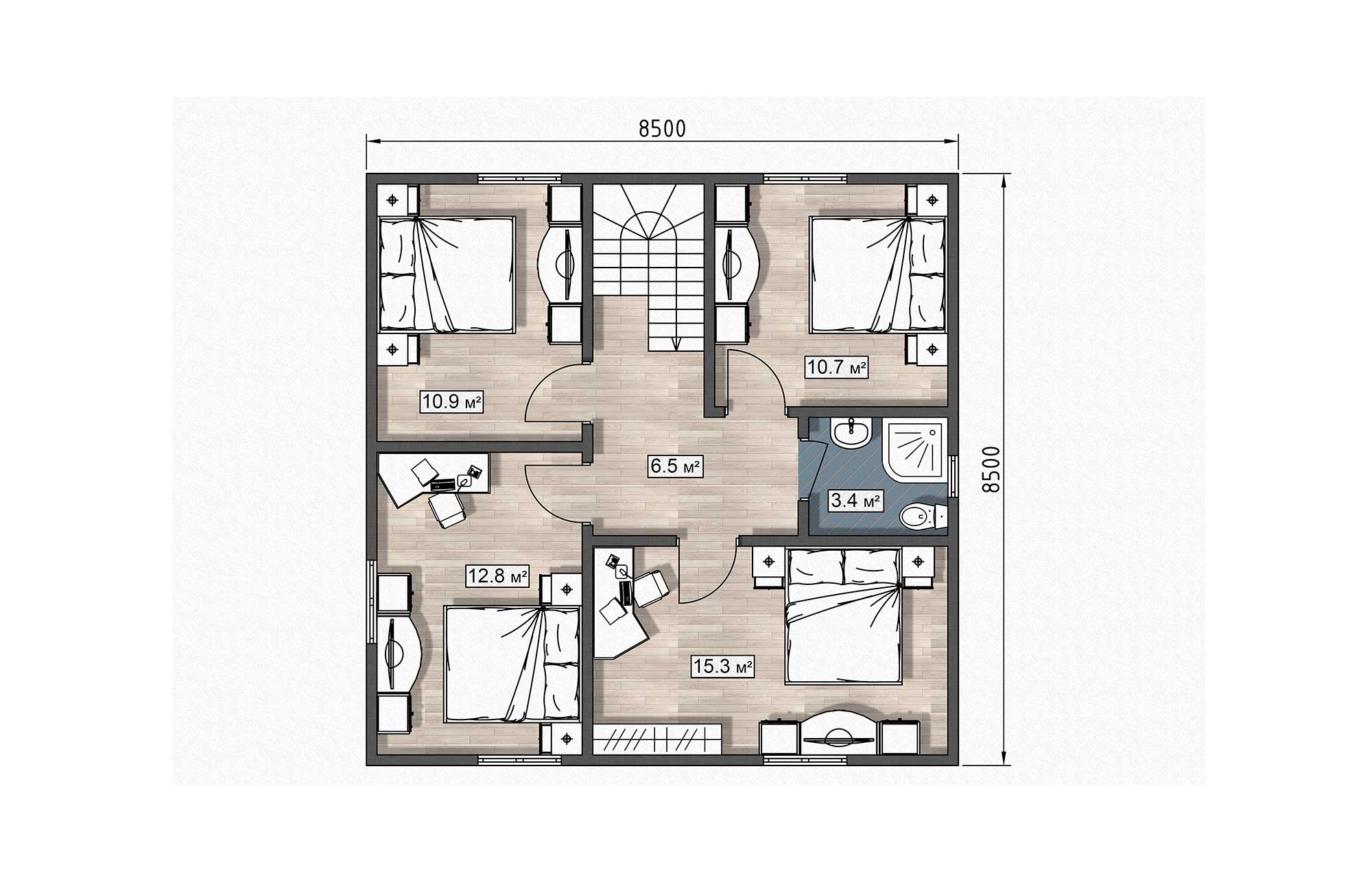 План дома Каркасный дом «Дир»