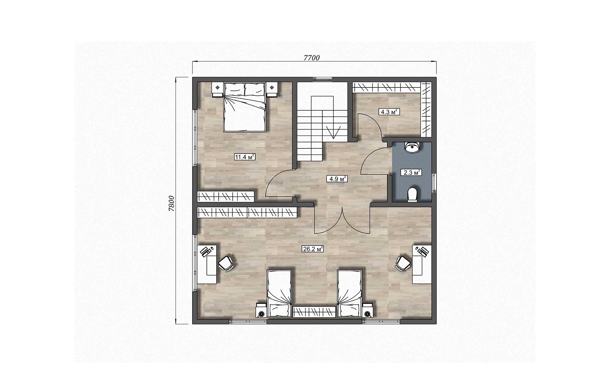 План дома Каркасный дом «Мирна»