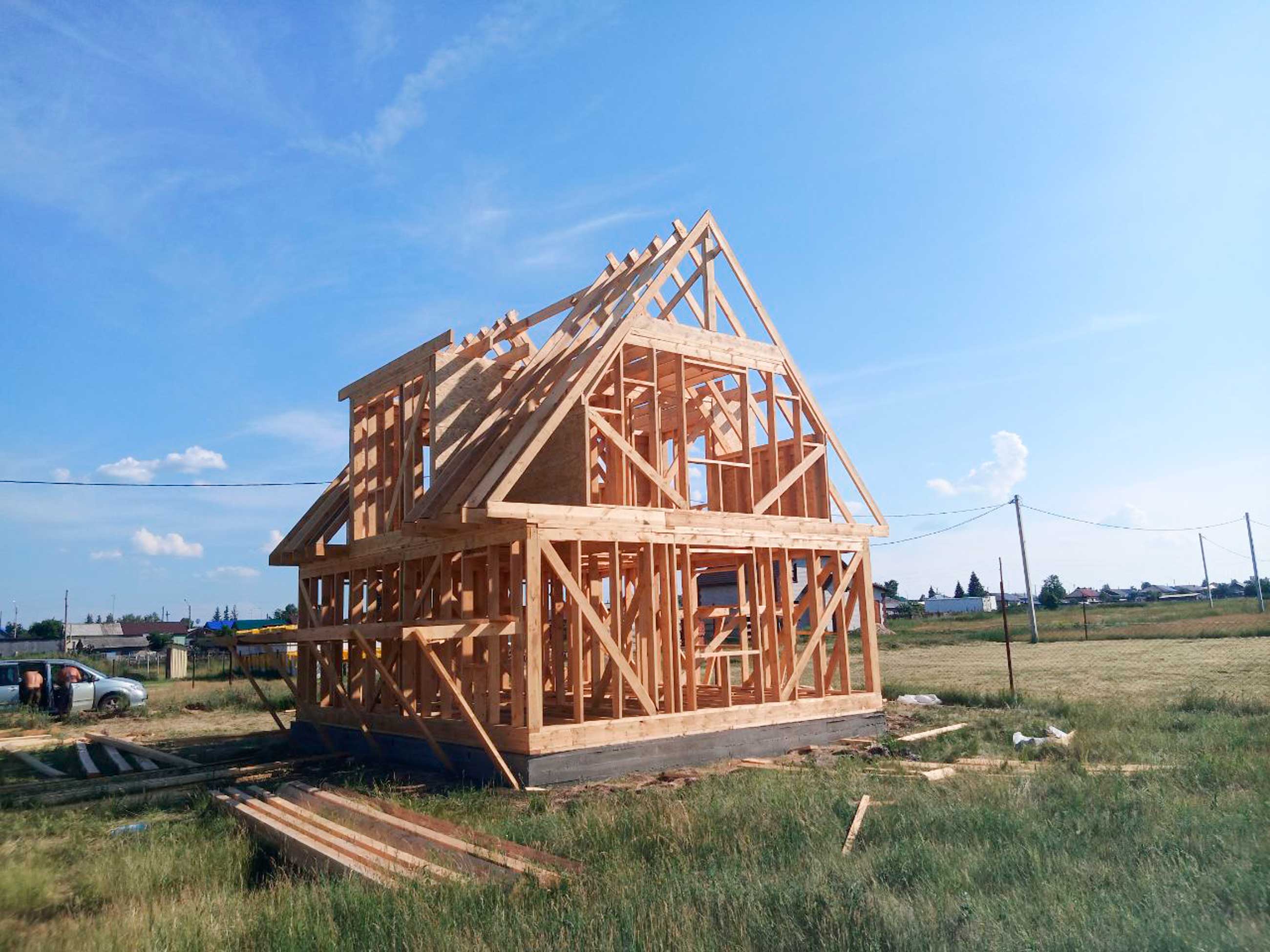 Ход строительства Строительство каркасного дома в п.Прутской
