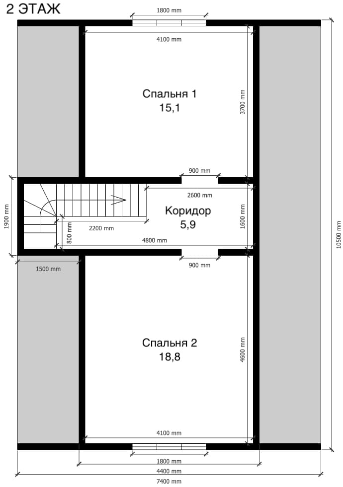 План дома Каркасный дом в с.Гоньба