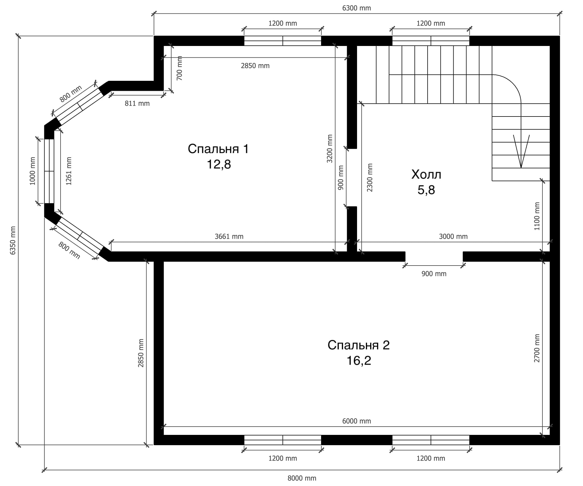 План дома Строительство каркасного дома в г.Барнауле, с.Фирсово, мкр.Чистые Пруды