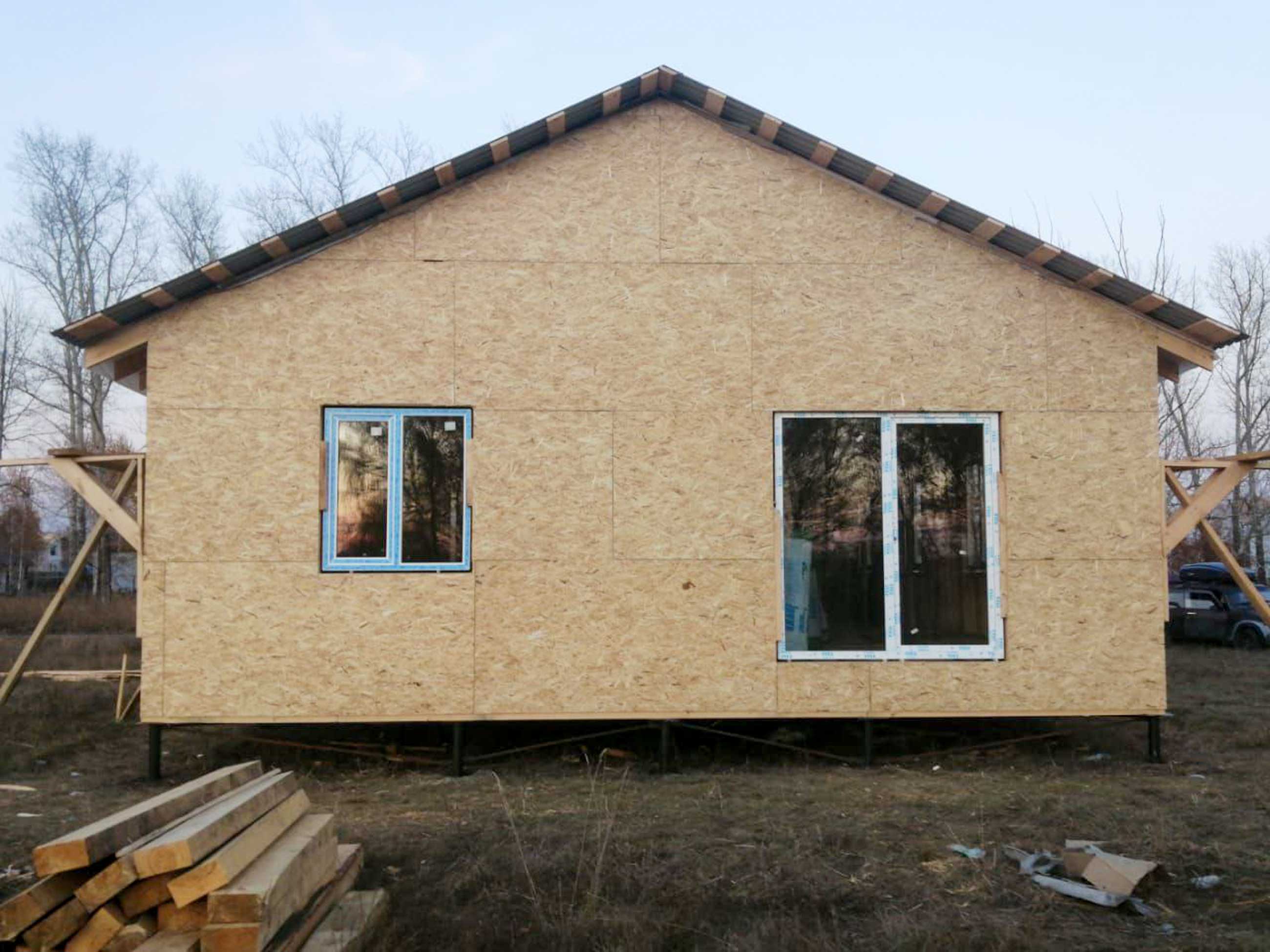Ход строительства Каркасный дом в пос.Комсомольский