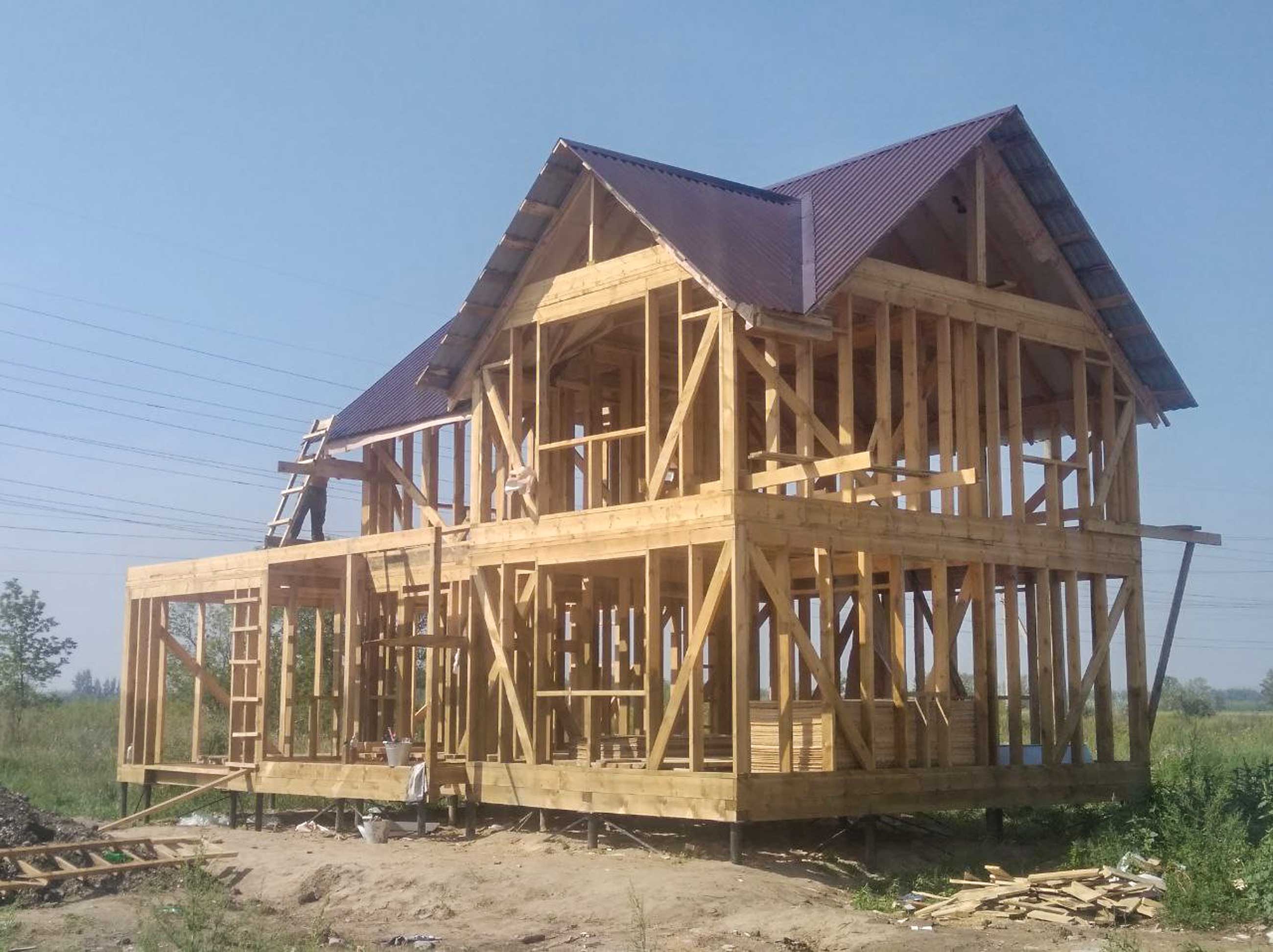 Ход строительства Строительство каркасного дома с гаражом в г.Рубцовске