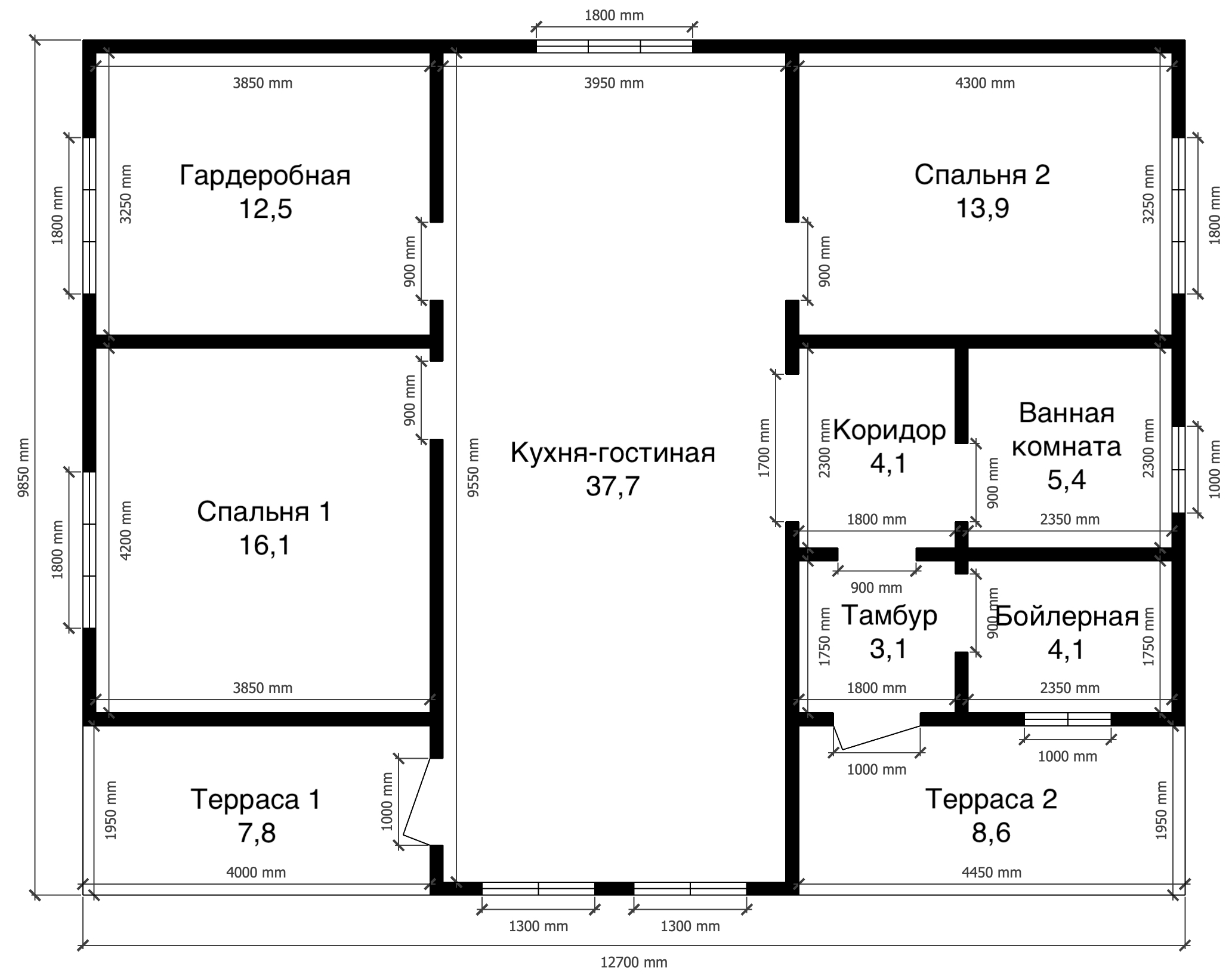 План дома Каркасный дом в с.Подгорное Республики Алтай