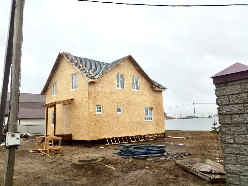 Ход строительства Каркасный дом в с.Солнечное, г.Новоалтайск