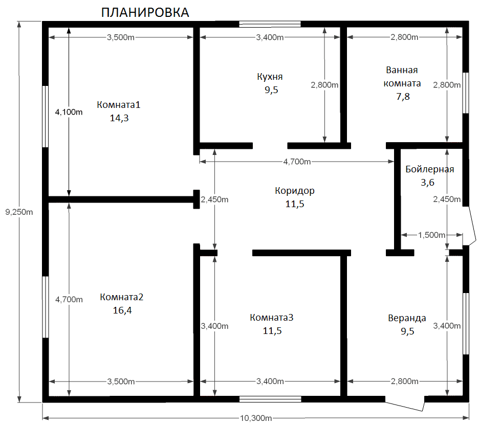 План дома Одноэтажный каркасный дом в с.Поспелиха