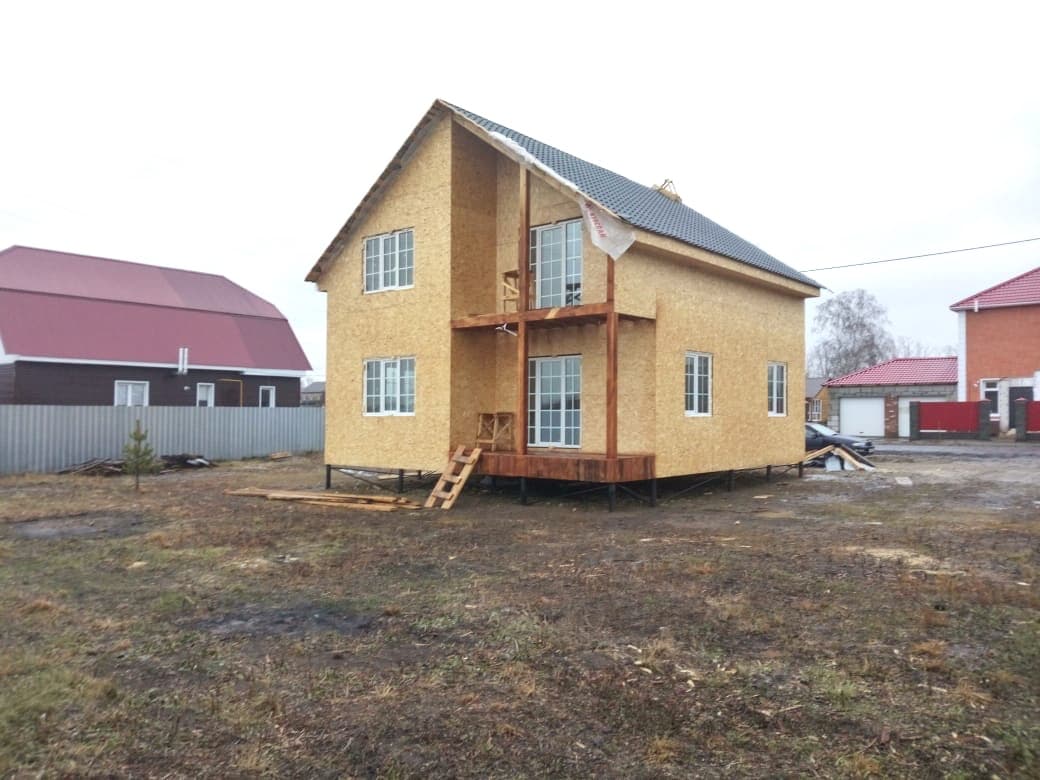 Ход строительства Каркасный дом в с.Солнечное, г.Новоалтайск