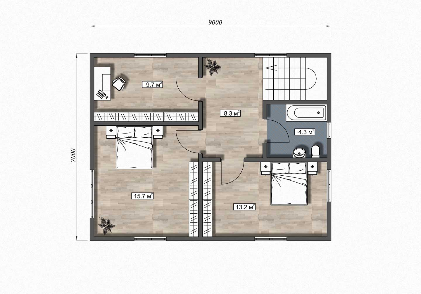 План дома Каркасный дом «Марта»