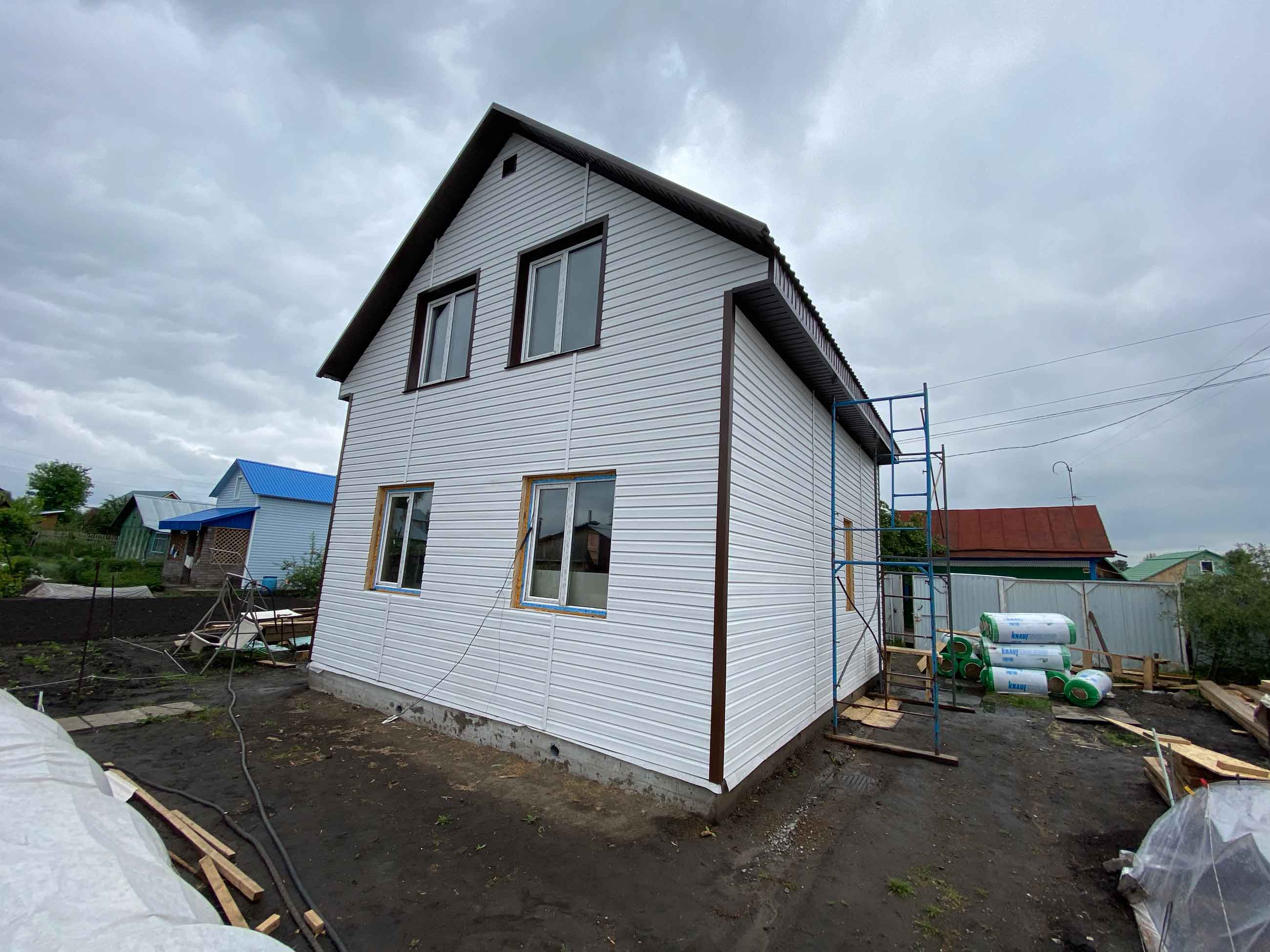 Ход строительства Каркасный дом в г.Барнауле, СНТ Ракета