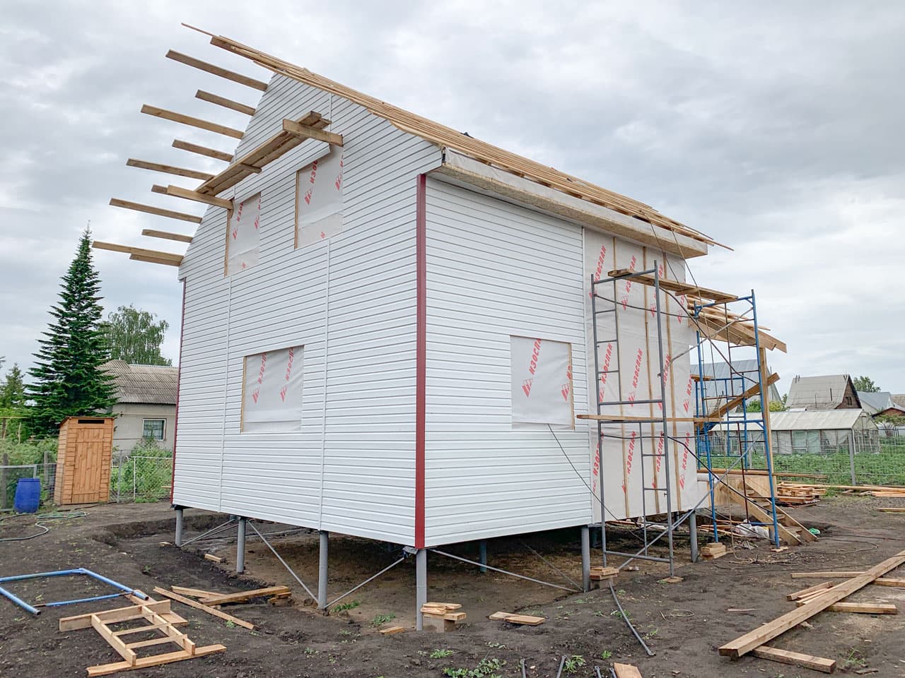 Ход строительства Каркасный дом в с.Березовка, г.Новоалтайск