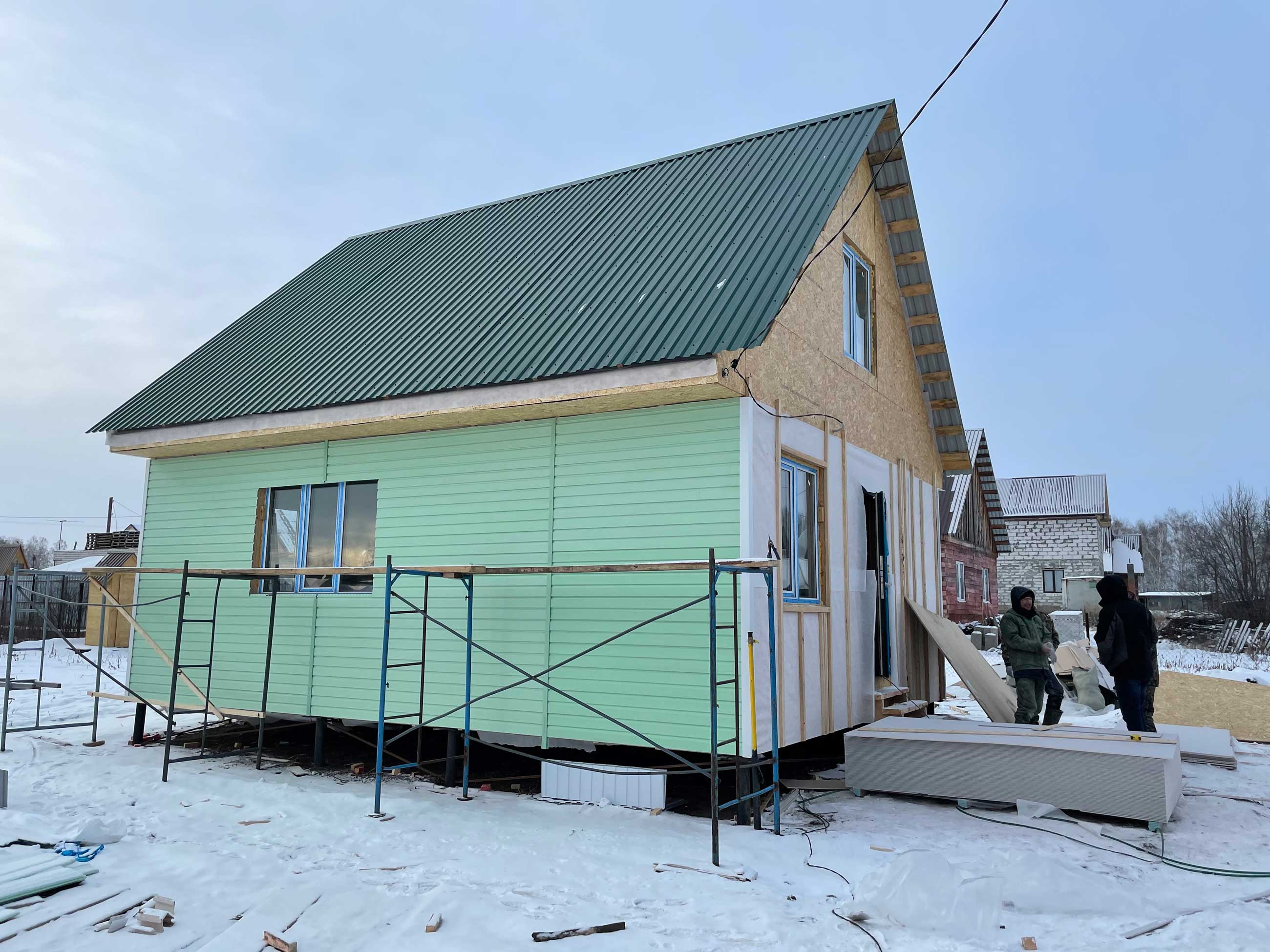 Ход строительства Каркасный дом в ипотеку в СНТ Пригородное г.Барнаул