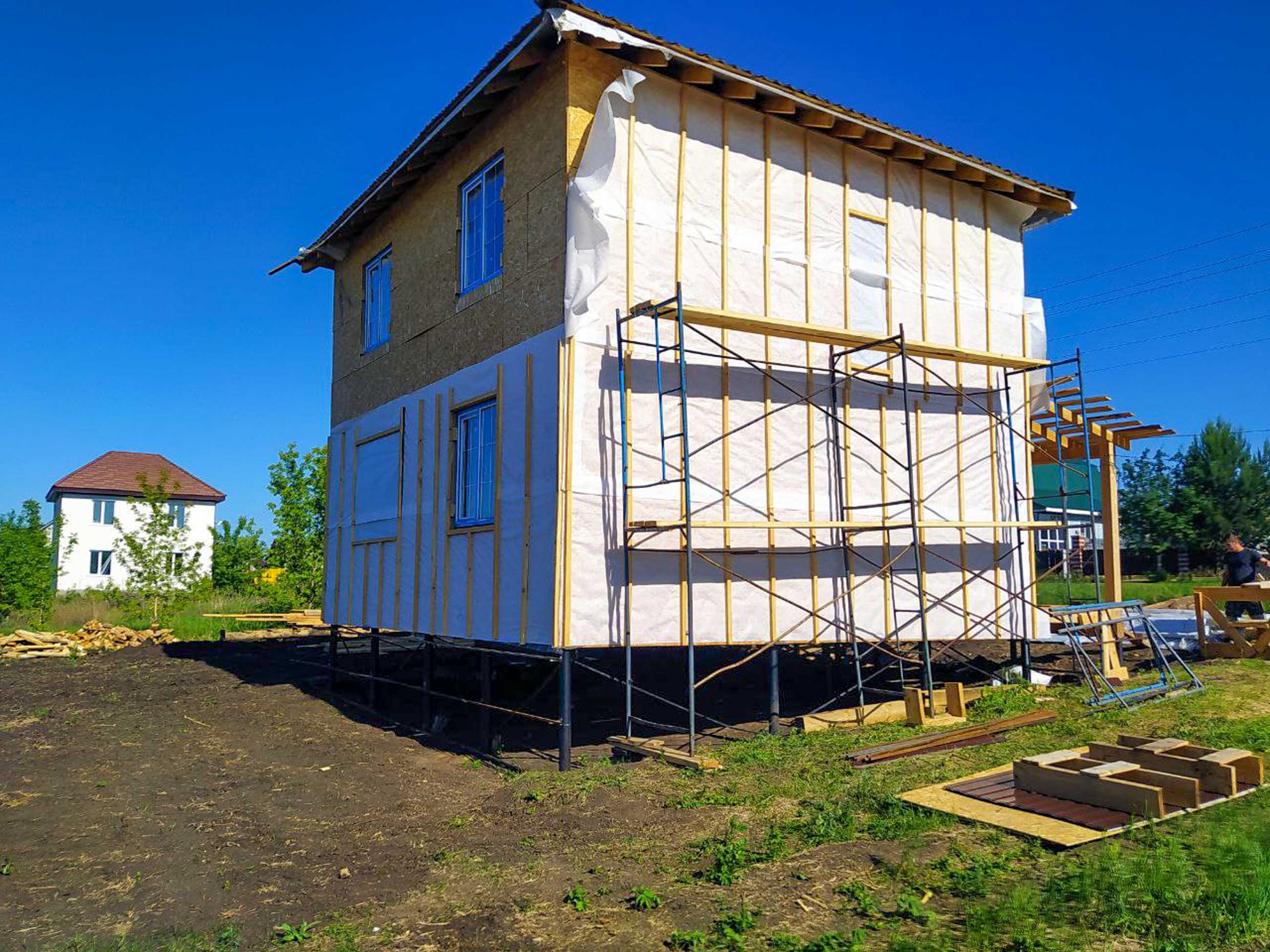 Ход строительства Каркасный дом в ипотеку в пос.Бельмесево
