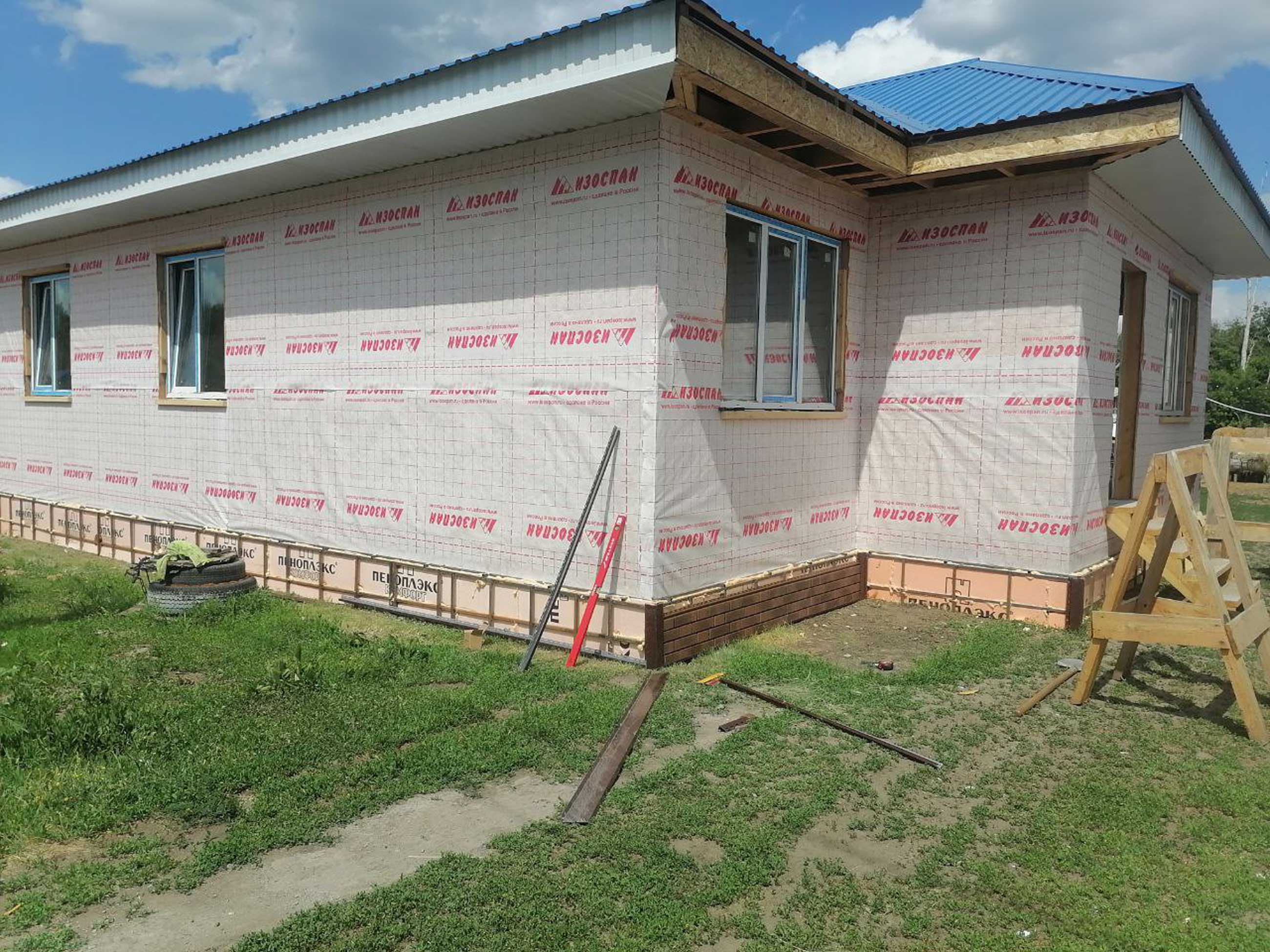 Ход строительства Каркасный дом по ФЦП в п.Зеленый Топчихинского района