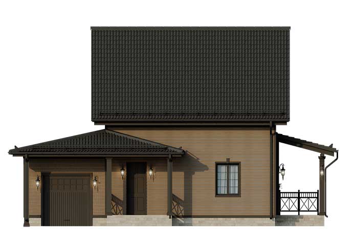 План дома Каркасный дом с гаражом в с.Карлушка, Республика Алтай