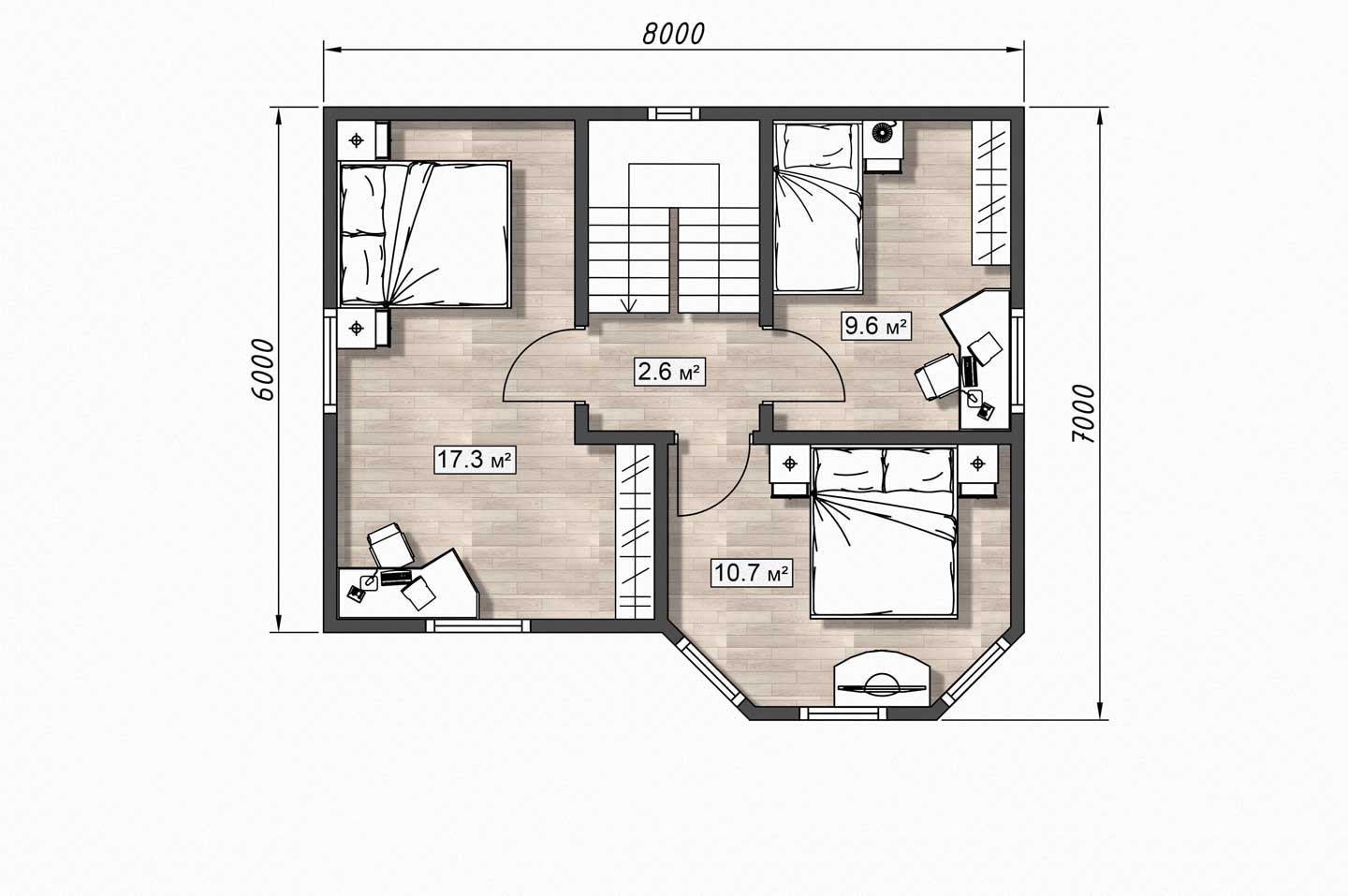 План дома Каркасный дом «Акран»