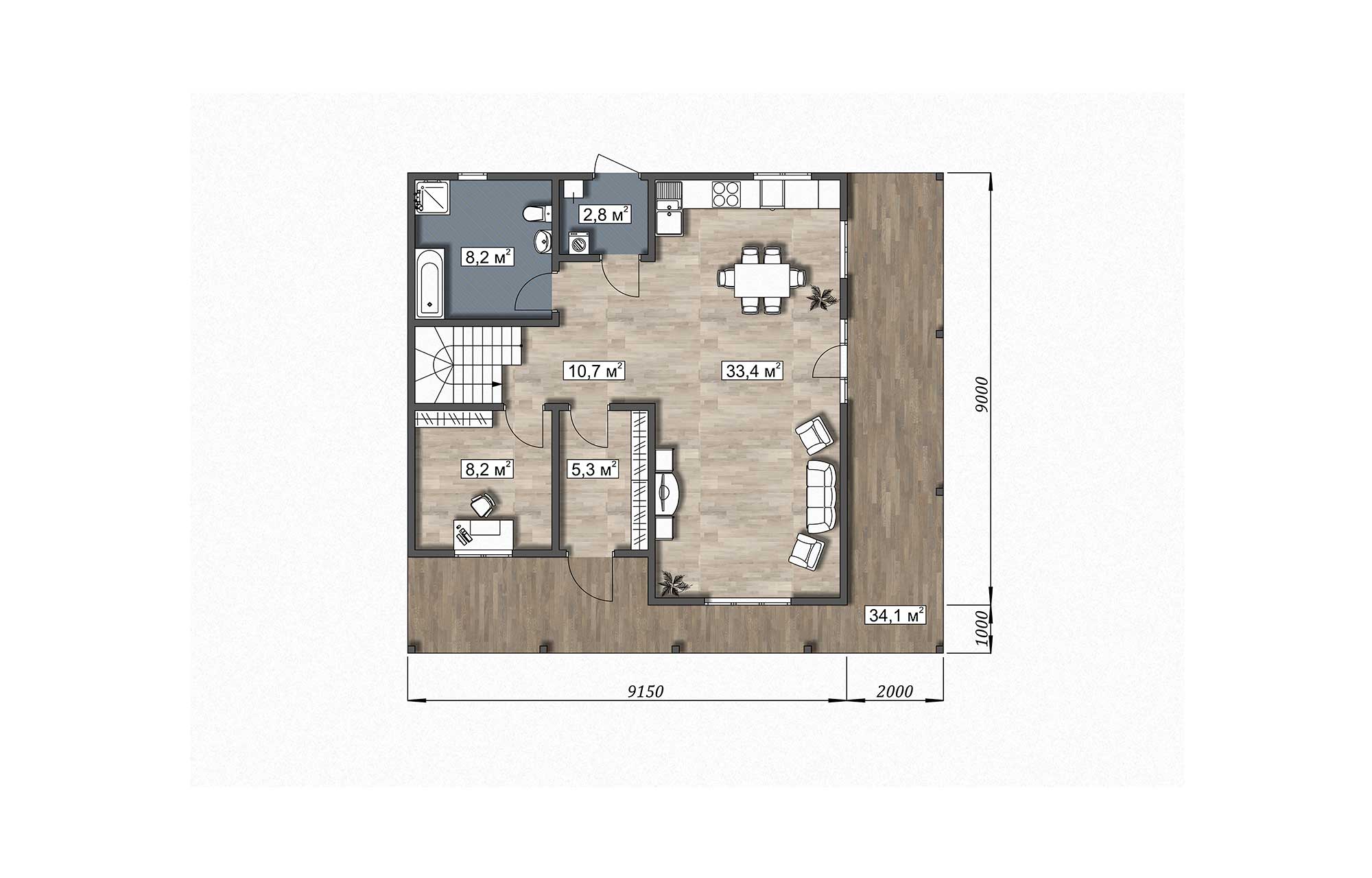 План дома Каркасный дом «Вики+»
