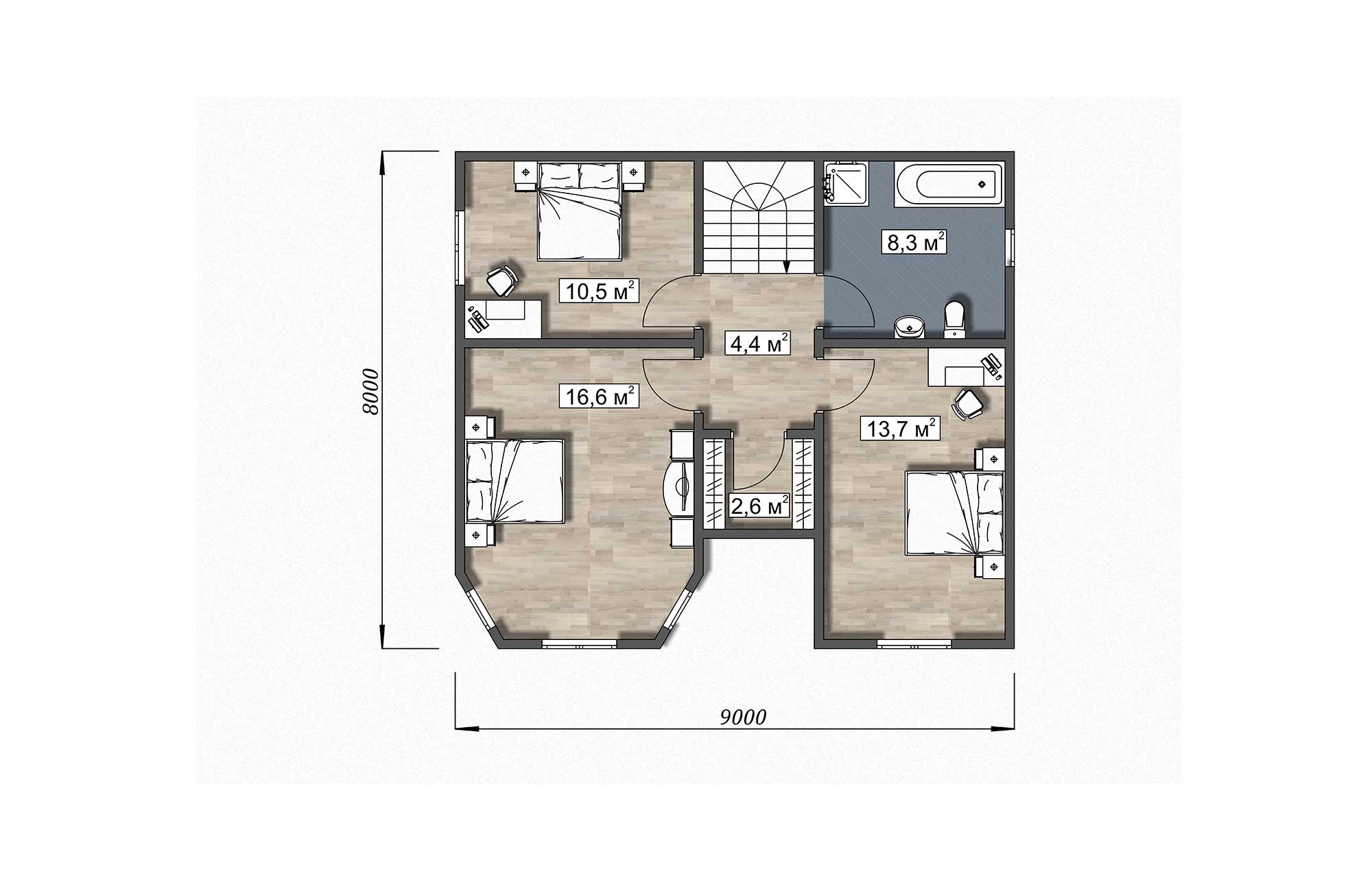 План дома Каркасный дом «Булат»