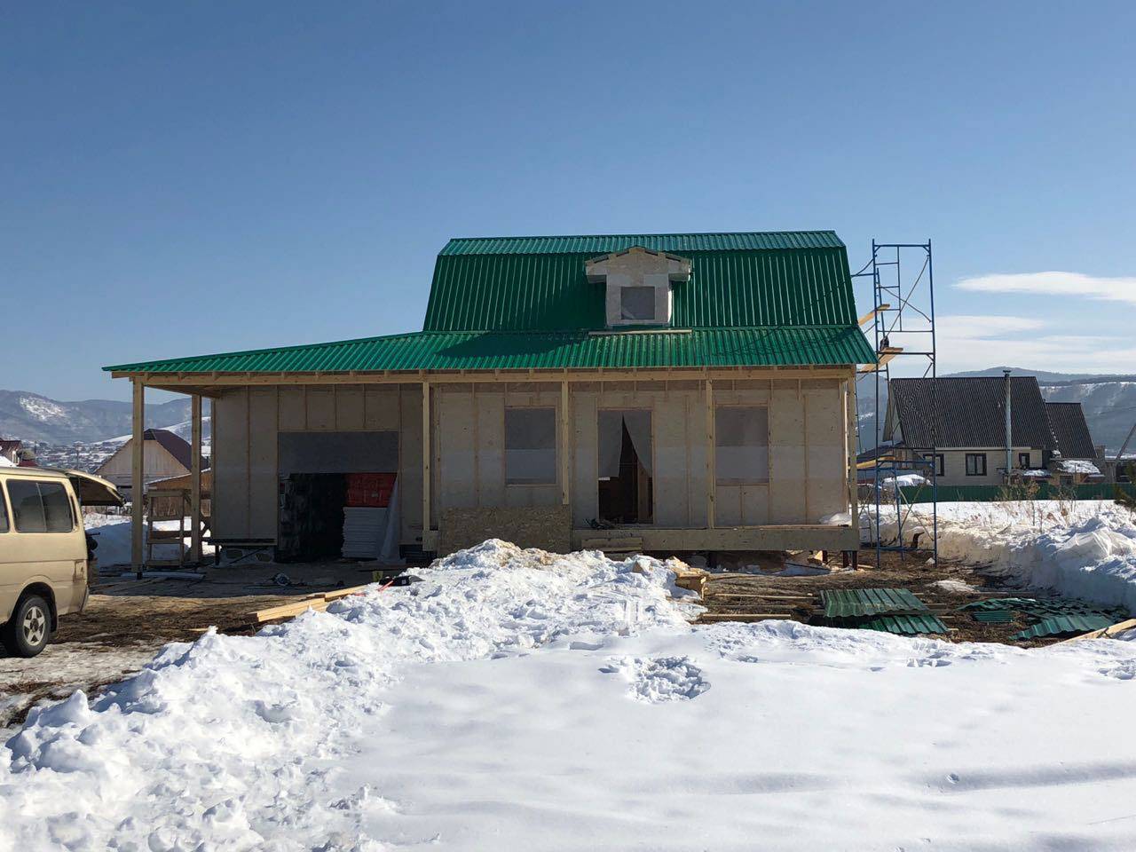 Ход строительства Каркасный дом с гаражом в г.Белокуриха