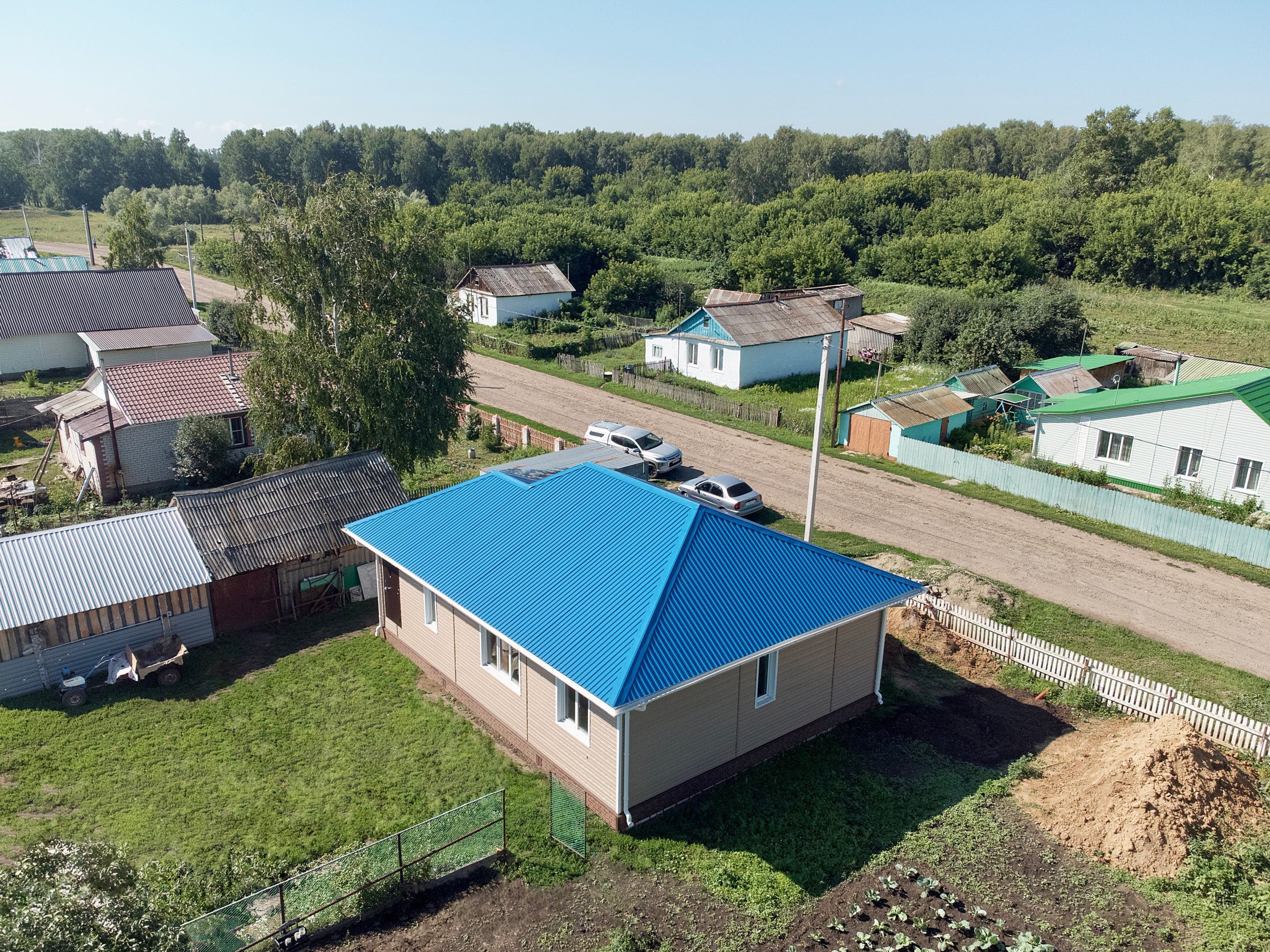 Ход строительства Каркасный дом по ФЦП в п.Зеленый Топчихинского района