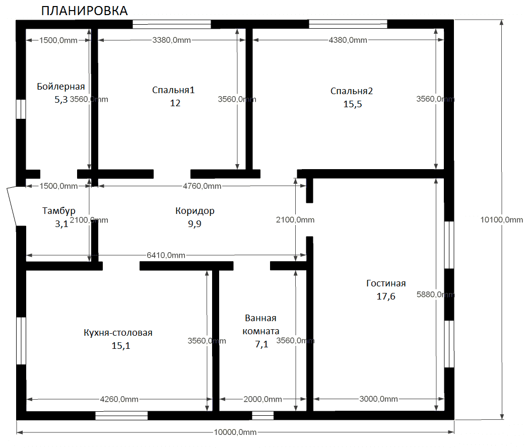 План дома Каркасный дом в один этаж по ФЦП в с.Угловское