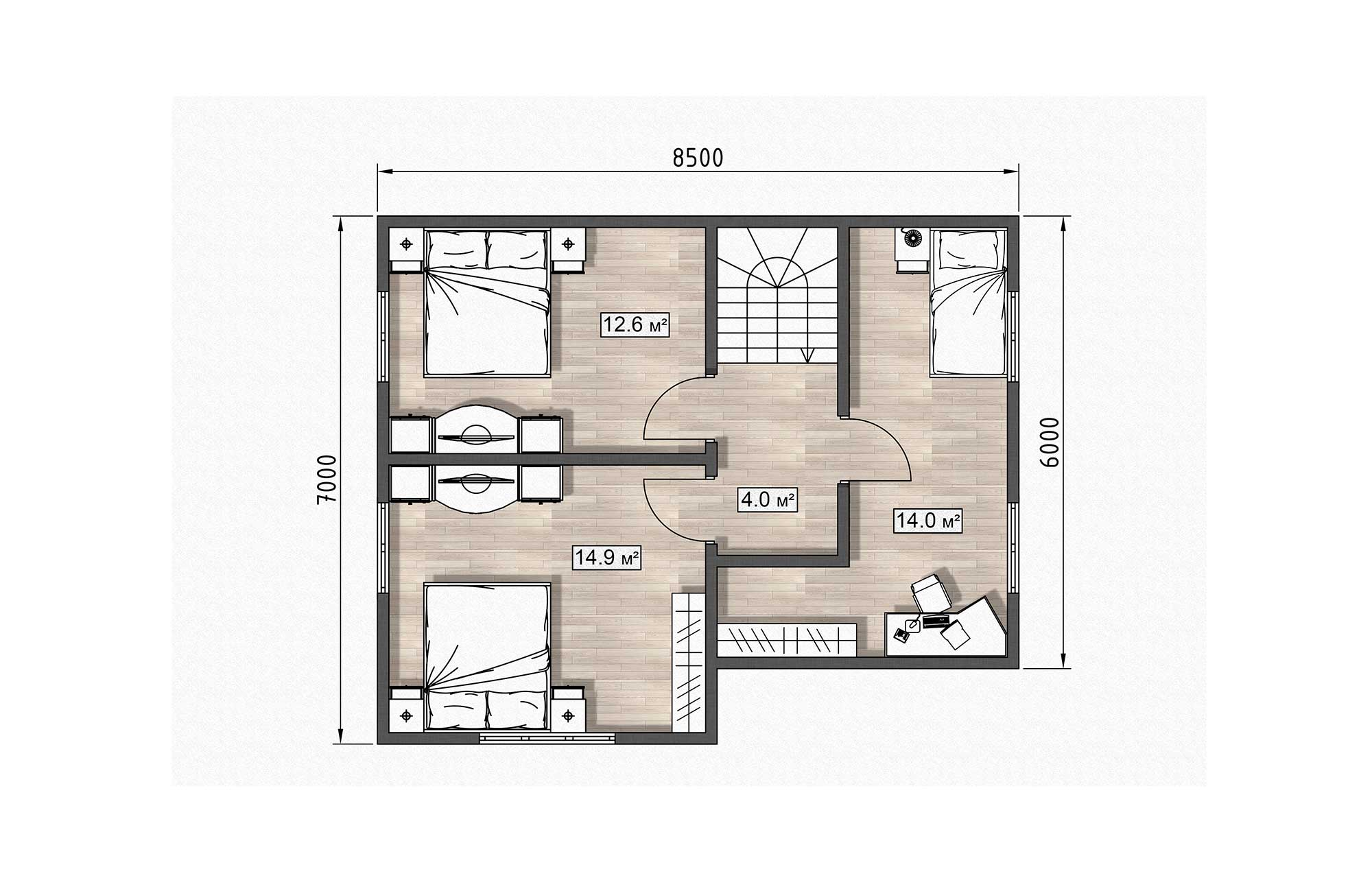 План дома Каркасный дом «Ардель»