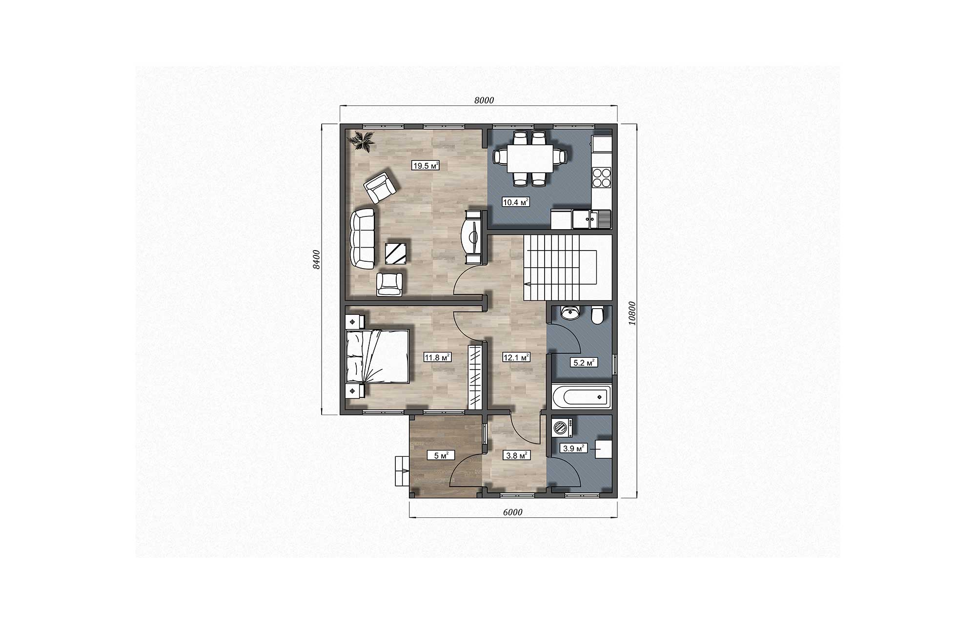 План дома Каркасный дом «Рас»