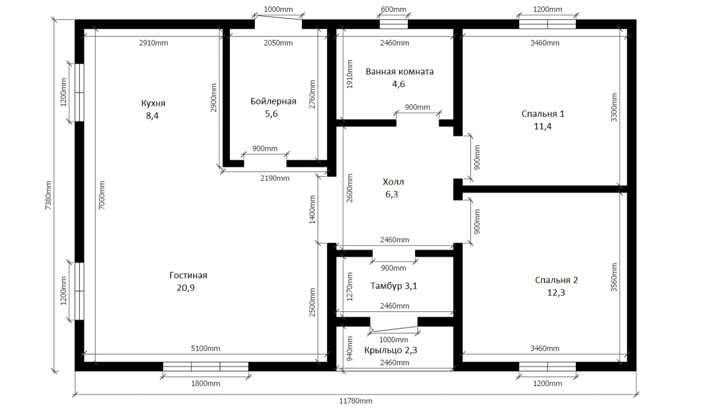 План дома Дом из профилированного бруса в с.Шелаболиха