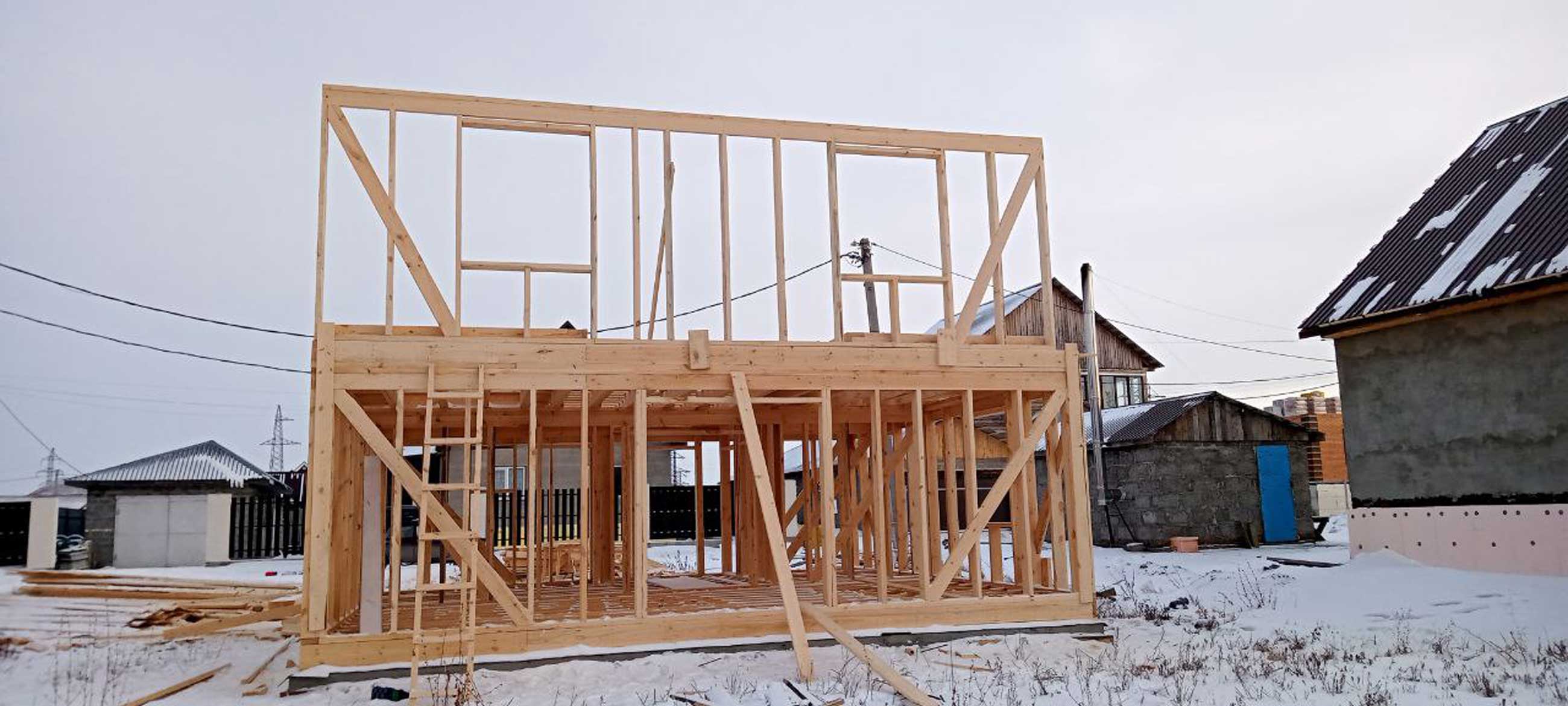 Ход строительства Строительство каркасного дома в г.Рубцовске