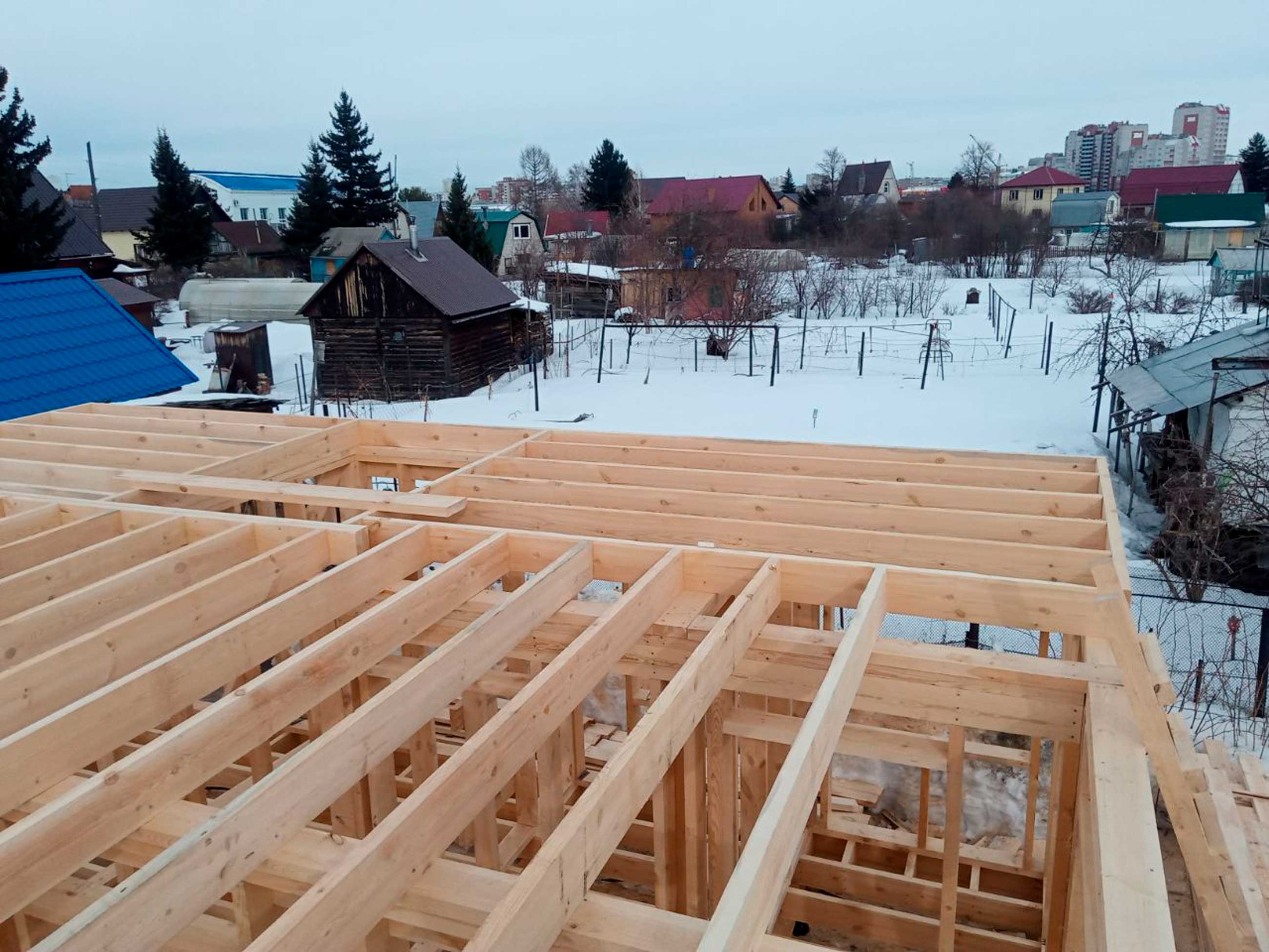 Ход строительства Каркасный дом в СНТ Дружба, г.Барнаул