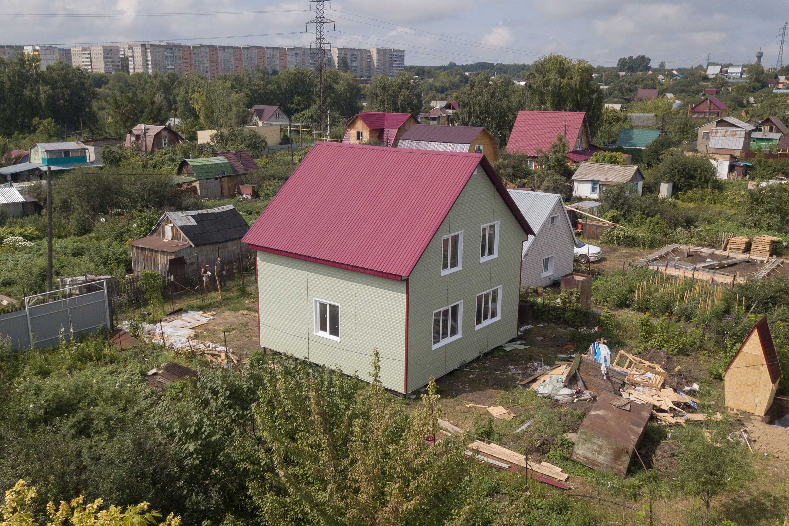 Ход строительства Каркасный дом в г.Барнауле, СНТ Трансмаш