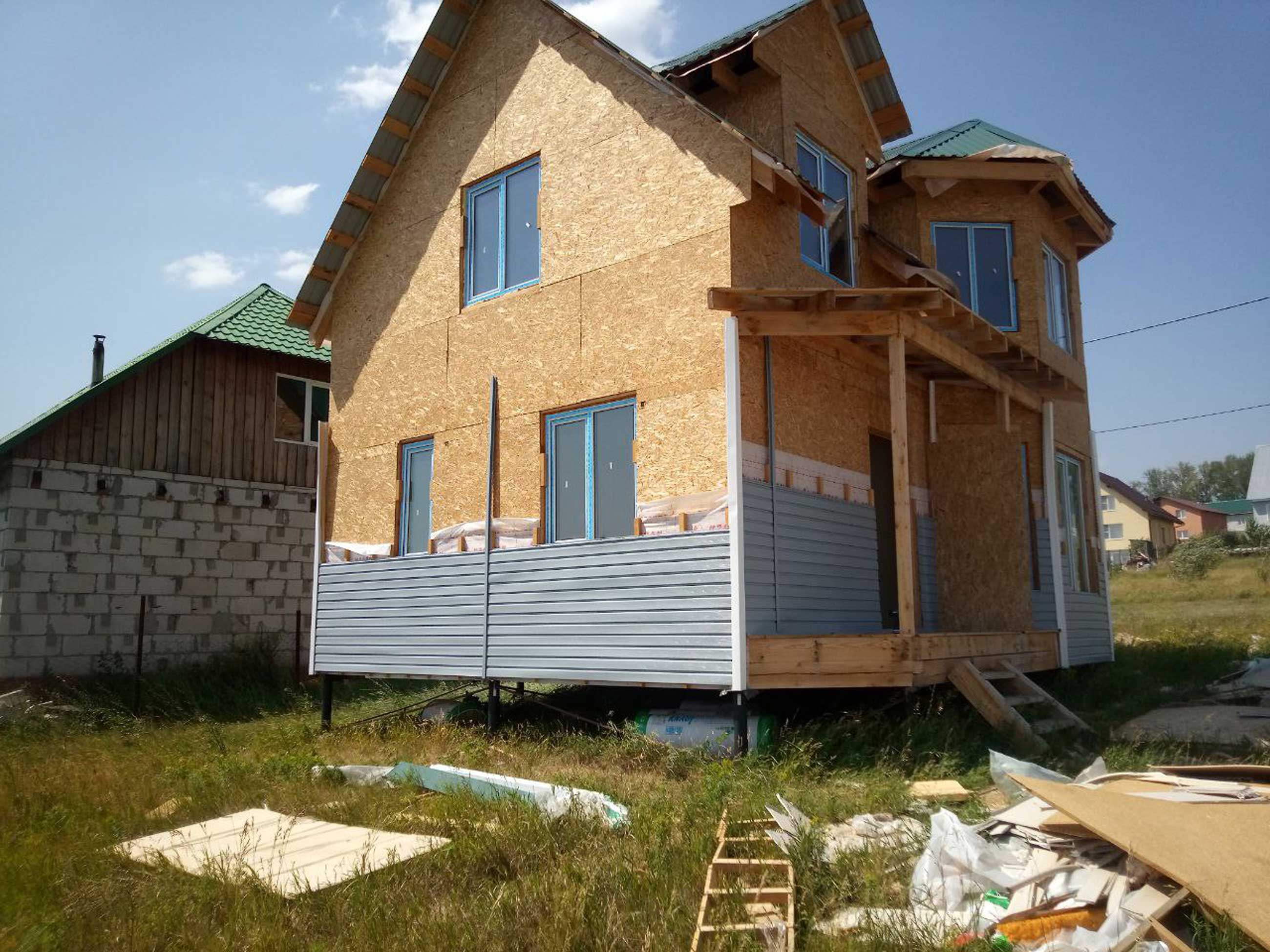 Ход строительства Строительство каркасного дома в п.Центральный г.Барнаула