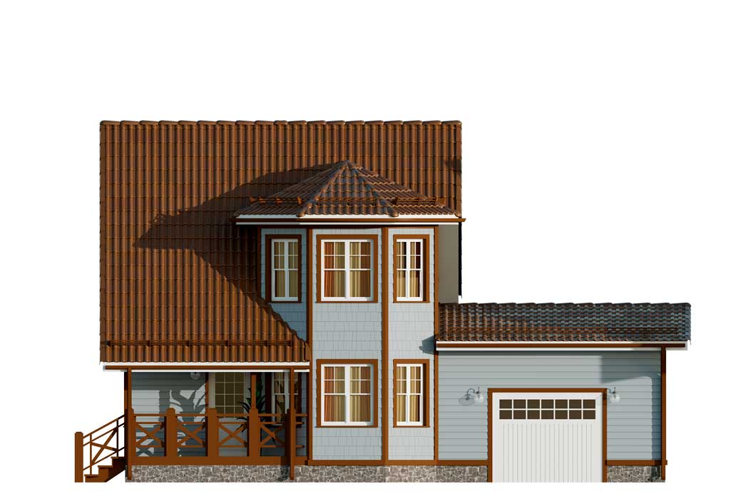 План дома Каркасный дом с гаражом в с.Павловск