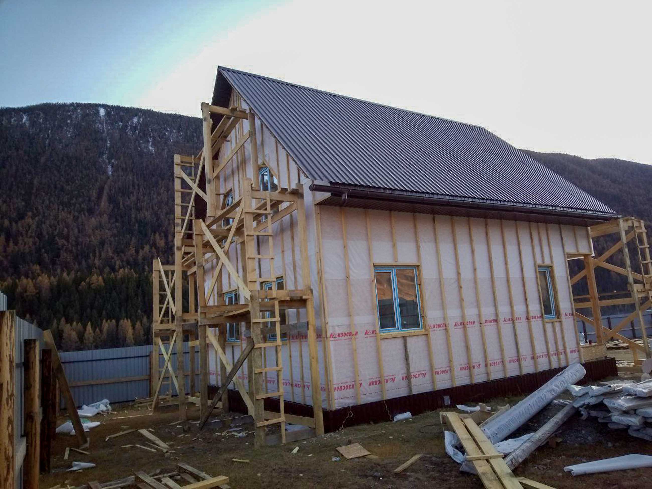 Ход строительства Строительство каркасного дома в с.Акташ Республики Алтай №2