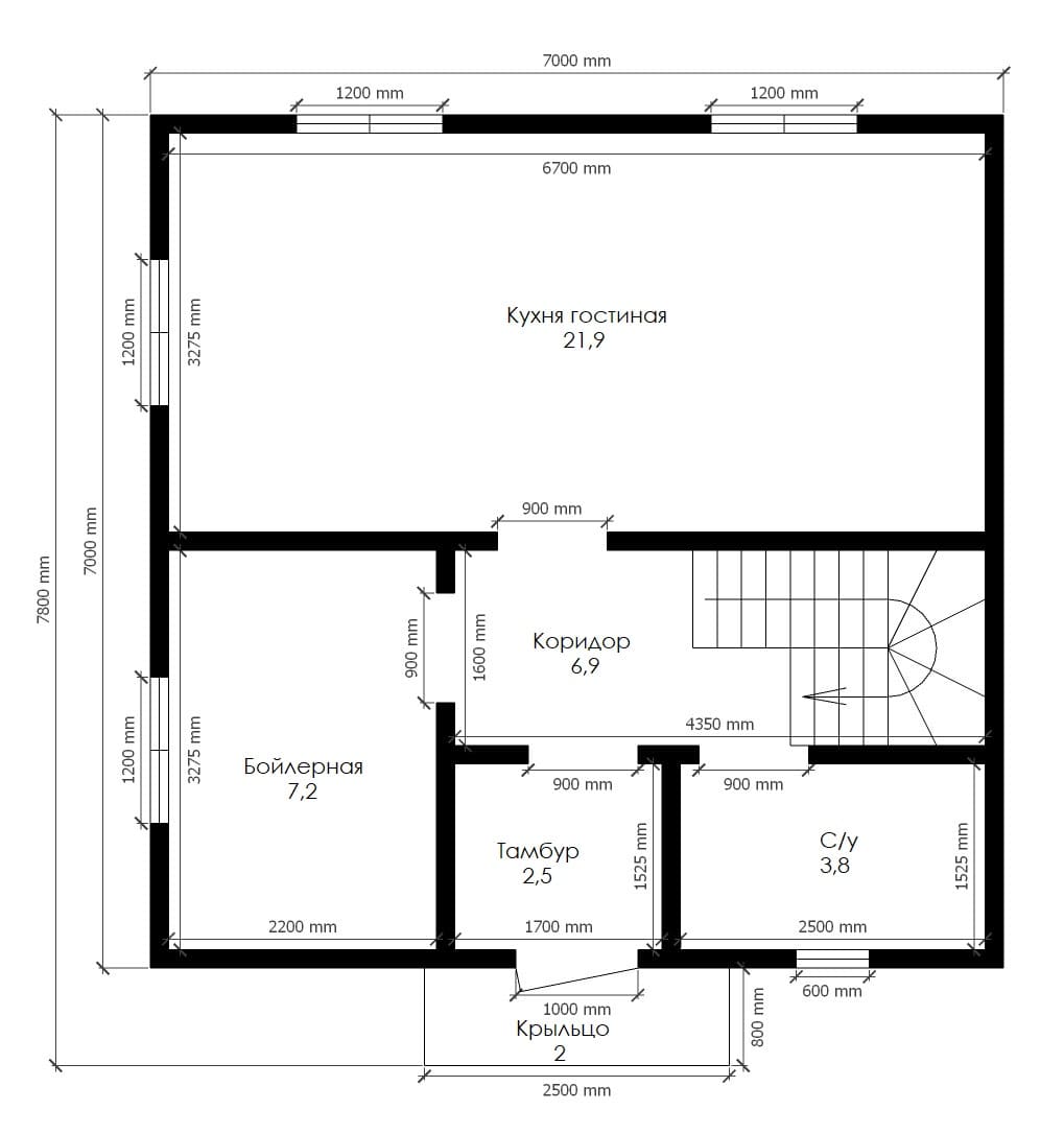 План дома Строительство каркасного дома в пос.Бельмесево