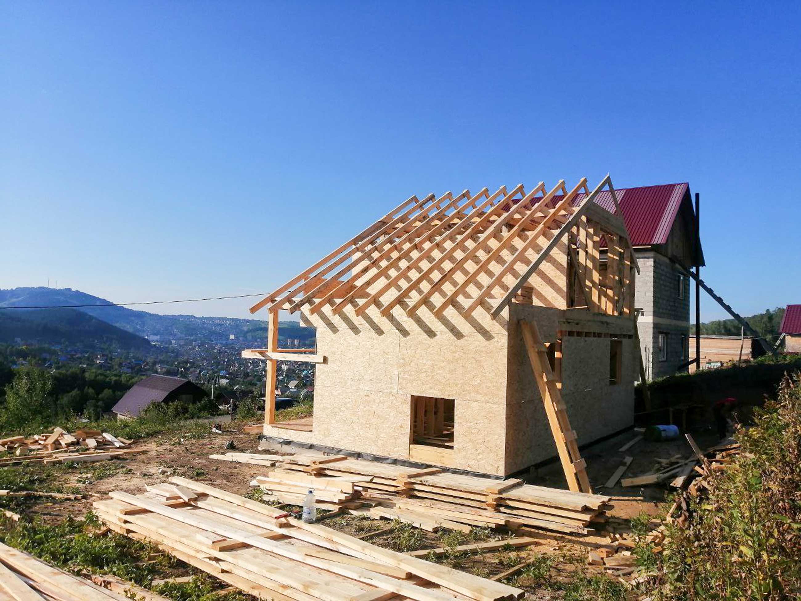Ход строительства Строительство каркасного дома в ипотеку в г.Горно-Алтайске