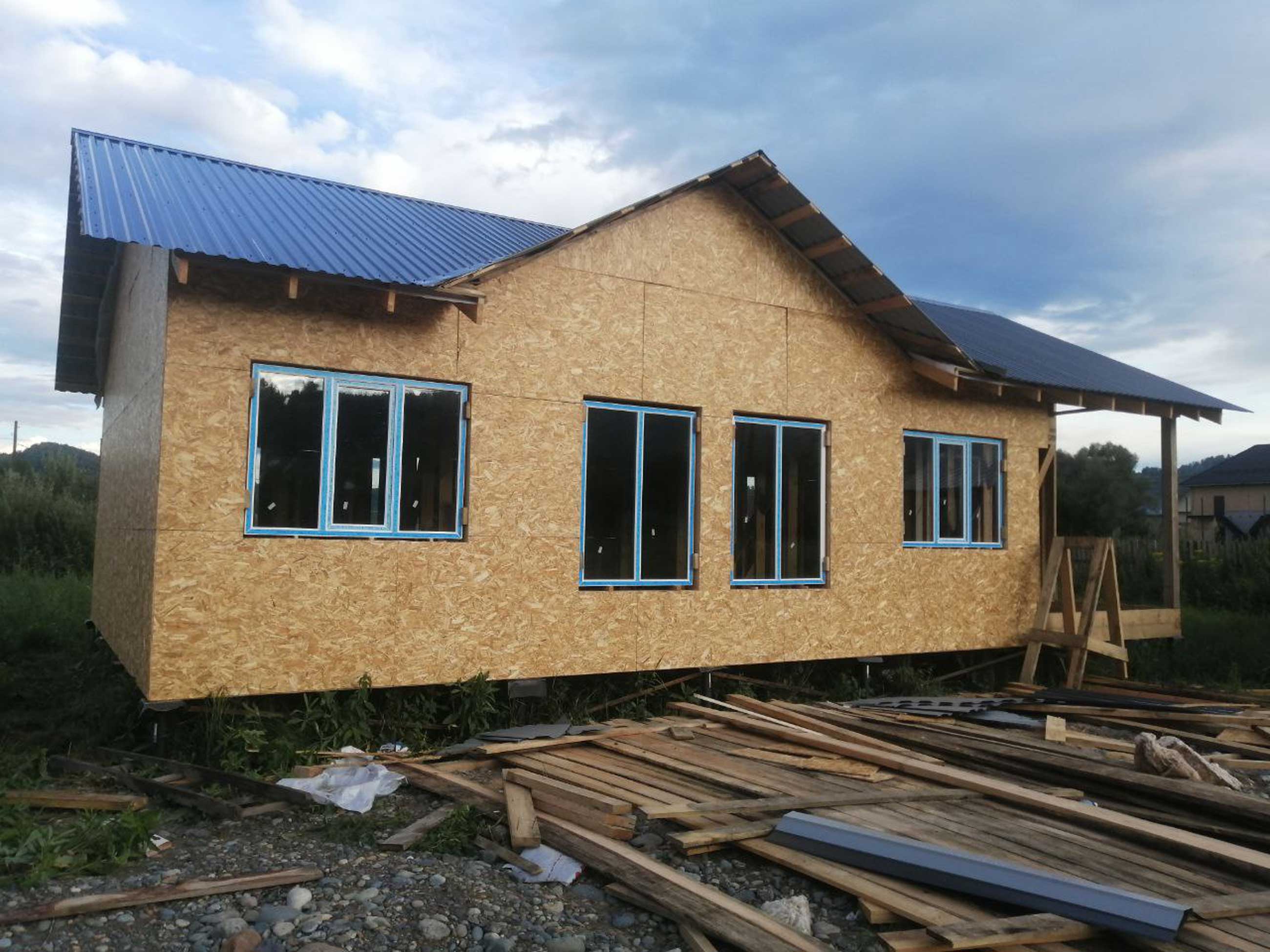 Ход строительства Строительство каркасного дома в с.Кызыл-Озек Республики Алтай