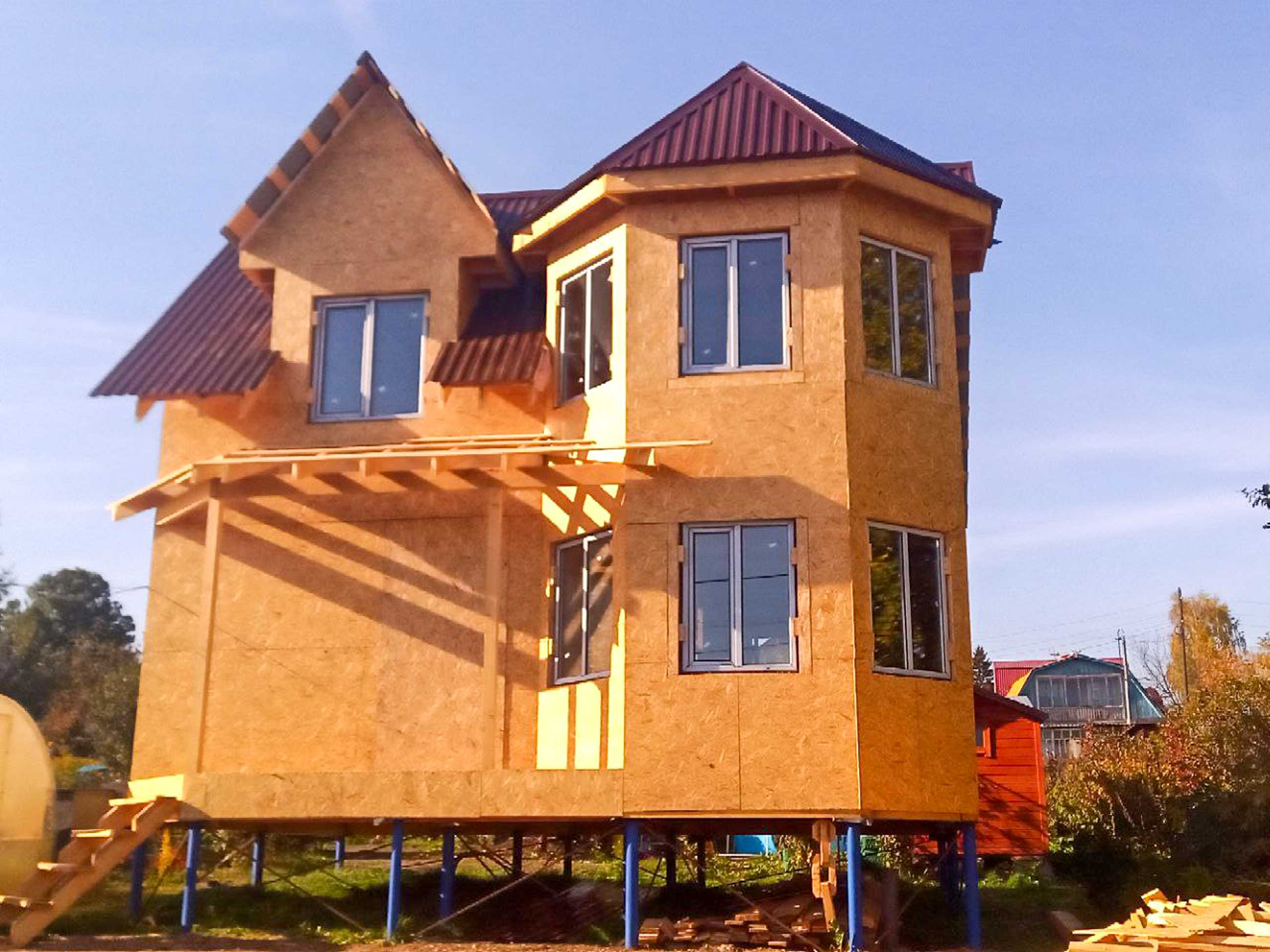 Ход строительства Строительство каркасного дома в г.Новосибирске