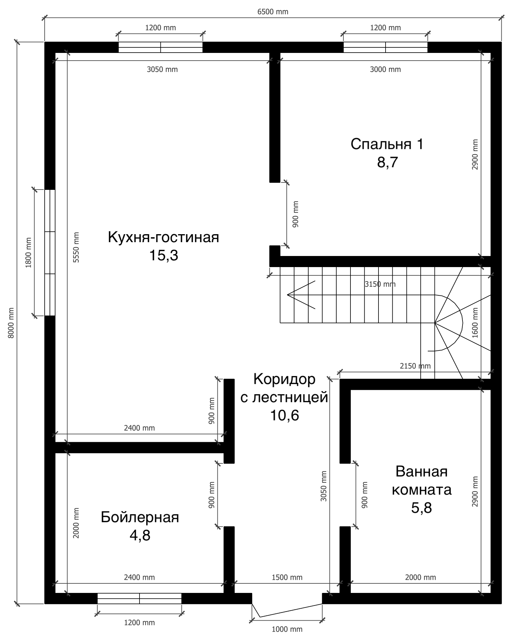 План дома Каркасный дом в ипотеку в СНТ Пригородное, г.Барнаул