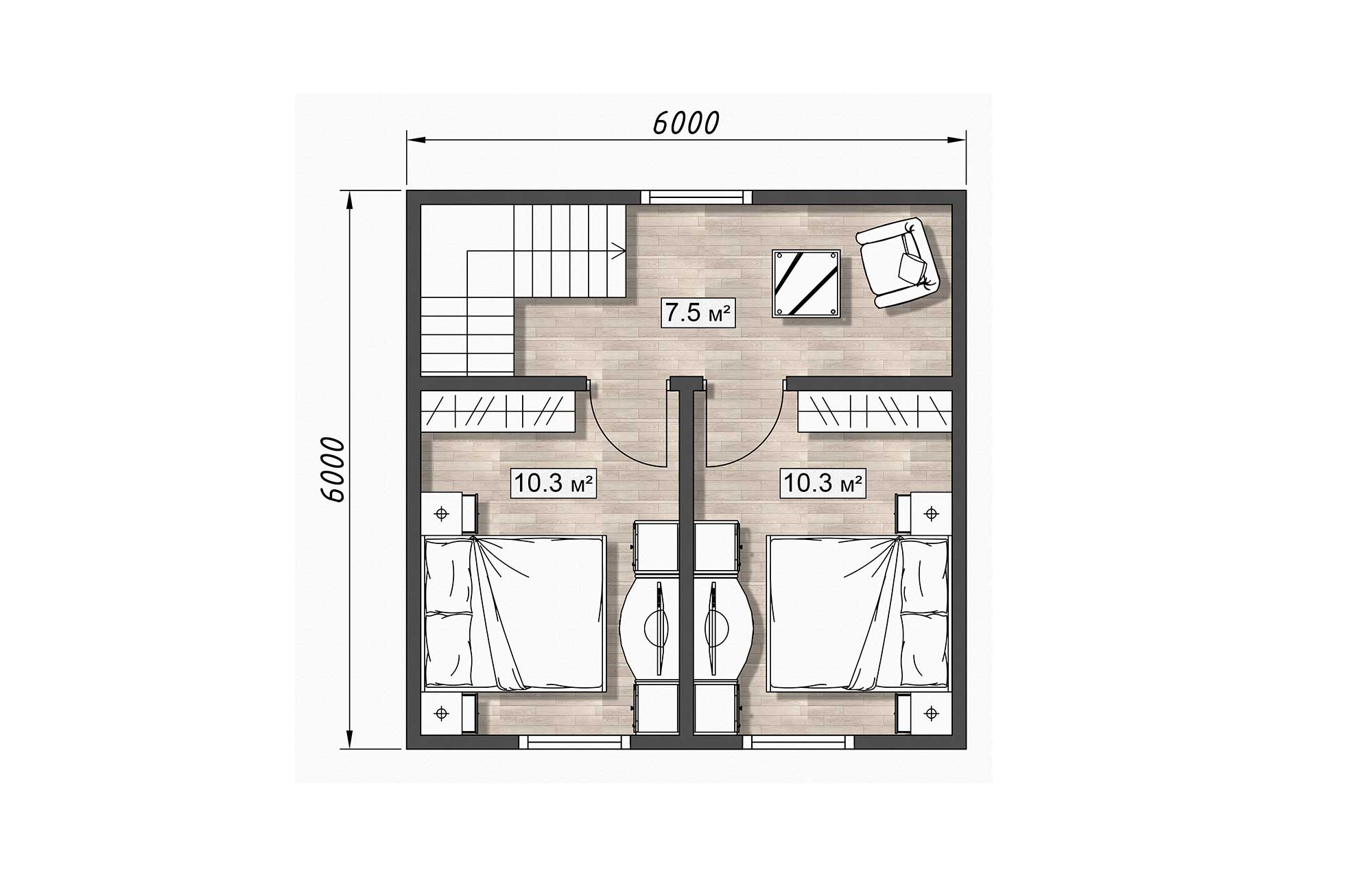 План дома Каркасный дом «Розман»