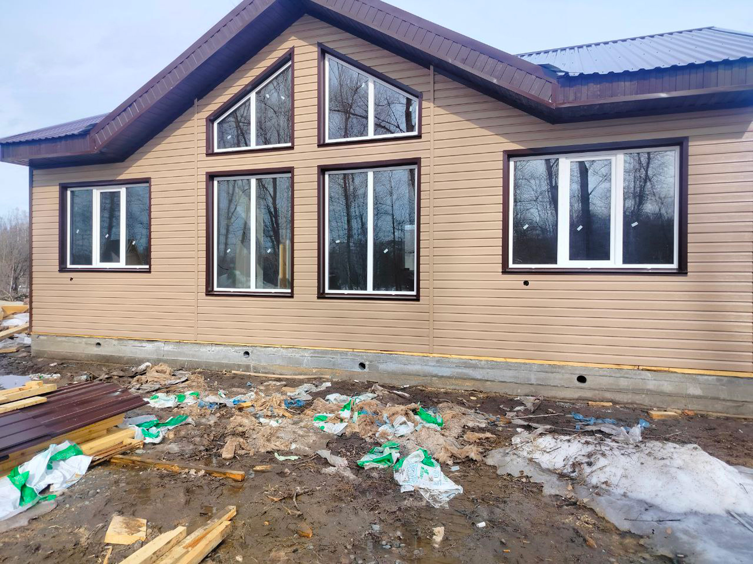 Ход строительства Строительство каркасного дома в с.Дубровка Республики Алтай