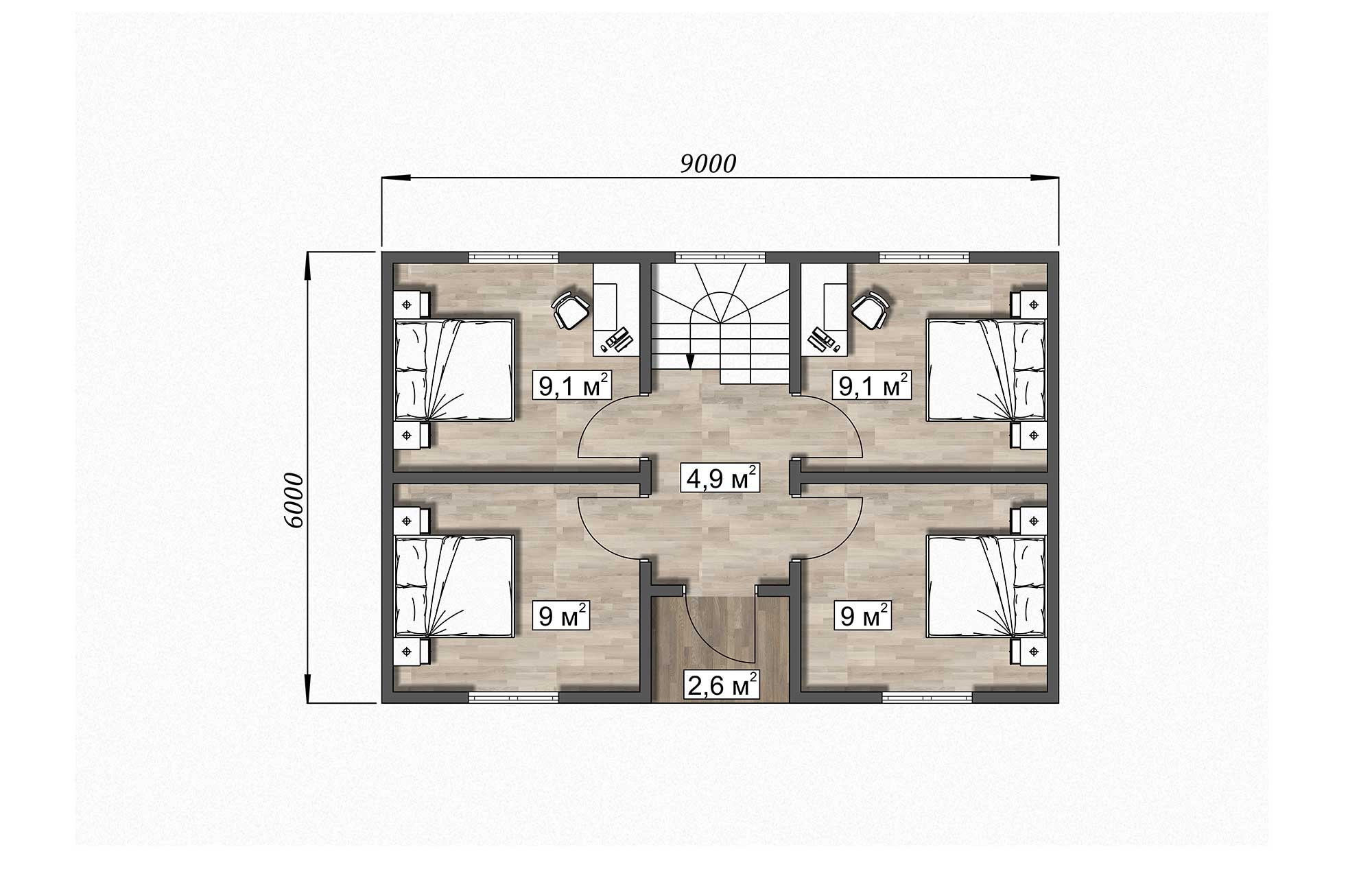 План дома Каркасный дом «Николь»