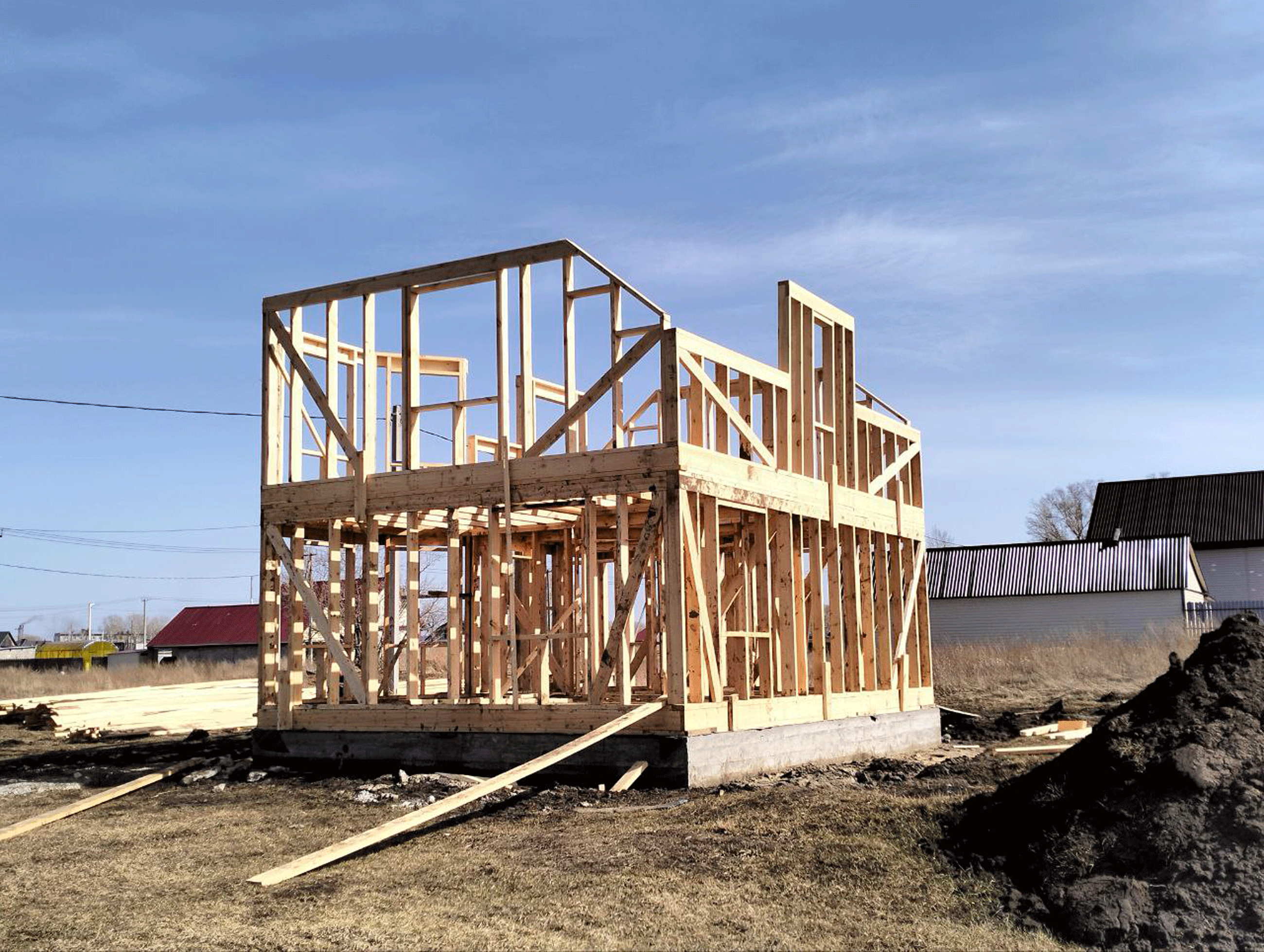 Ход строительства Строительство каркасного дома в г.Алейске в ипотеку