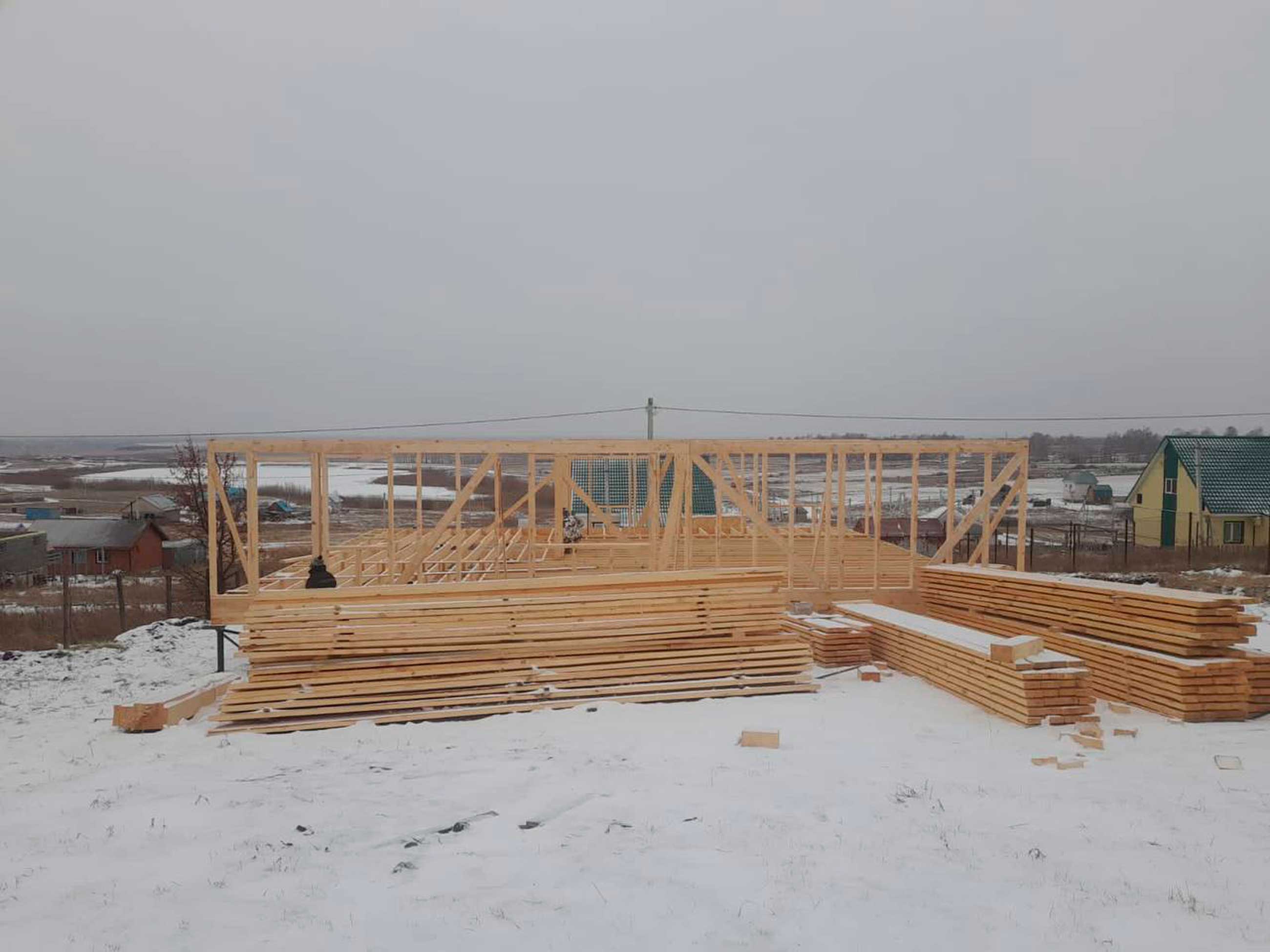 Ход строительства Строительство каркасного дома в ипотеку в п. Центральный г.Барнаула