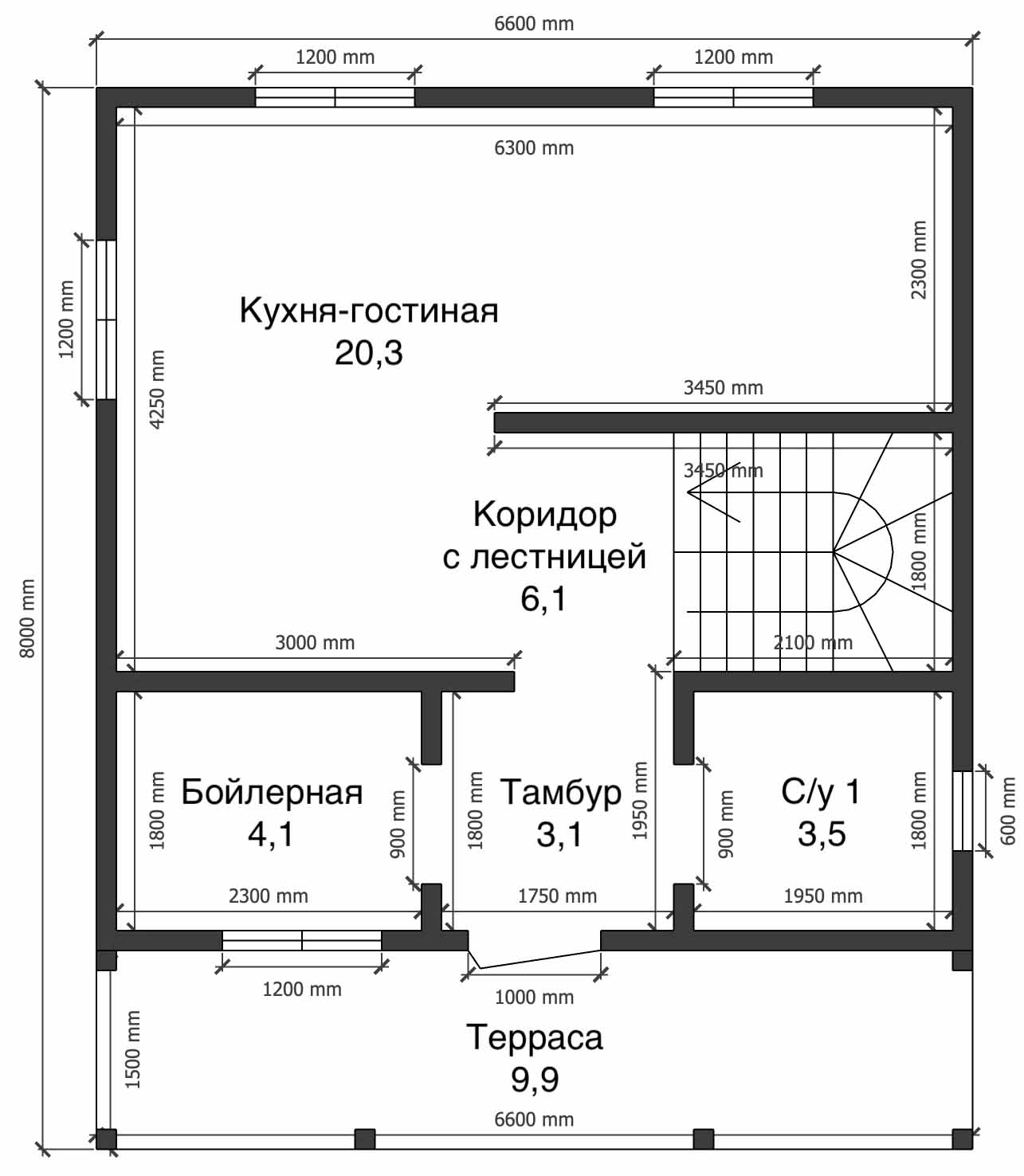 План дома Каркасный дом в п.Плодопитомник, г.Барнаул